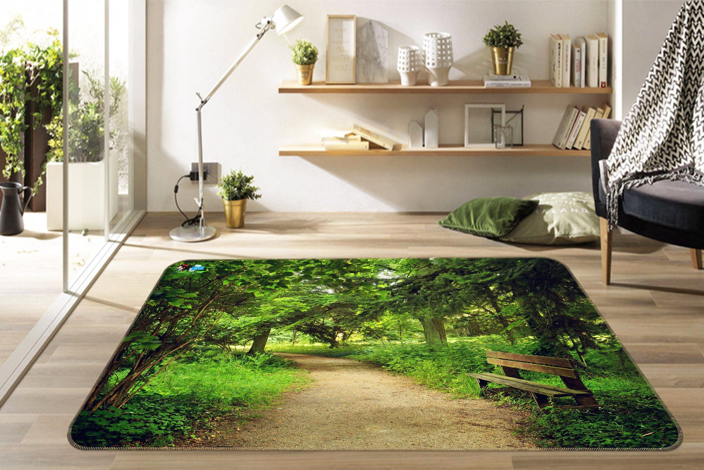 3D Woods Mud Road 521 Non Slip Rug Mat Mat AJ Creativity Home