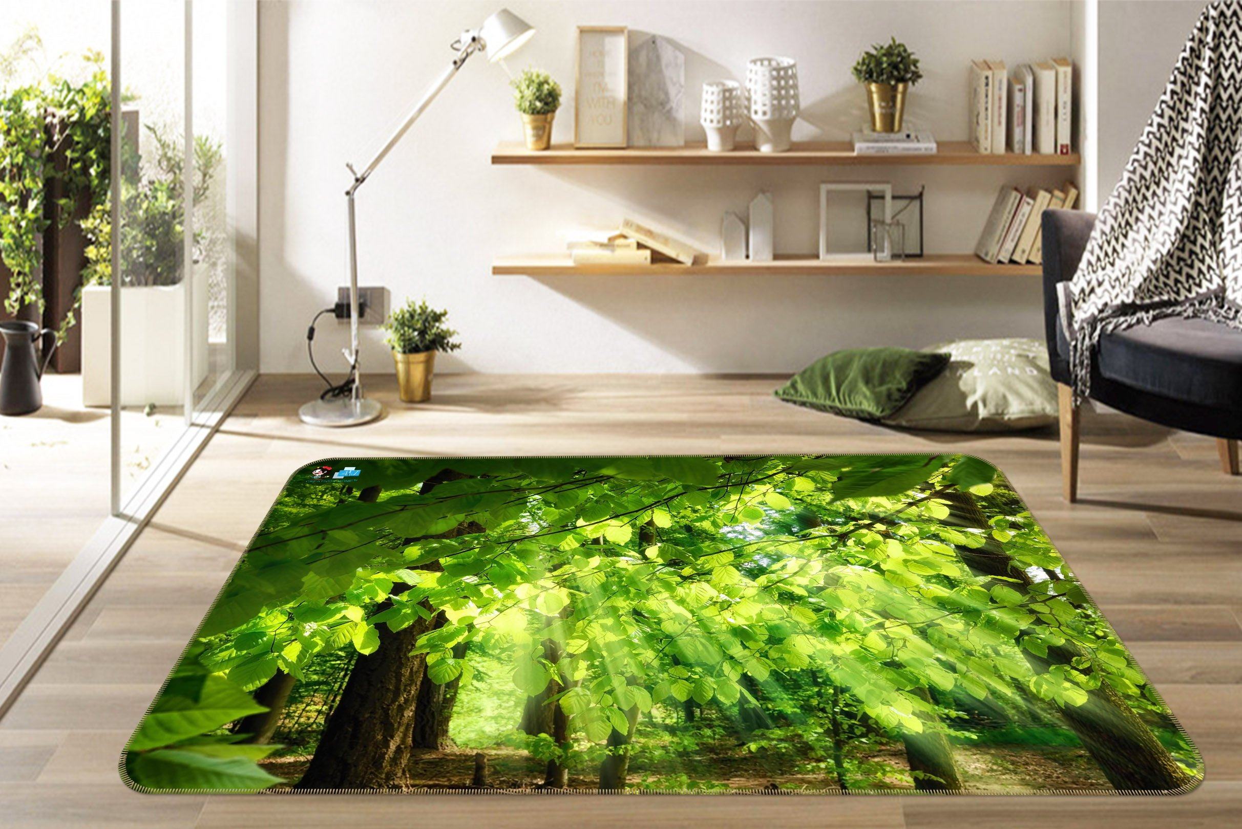 3D Sunlight Leaves 456 Non Slip Rug Mat Mat AJ Creativity Home