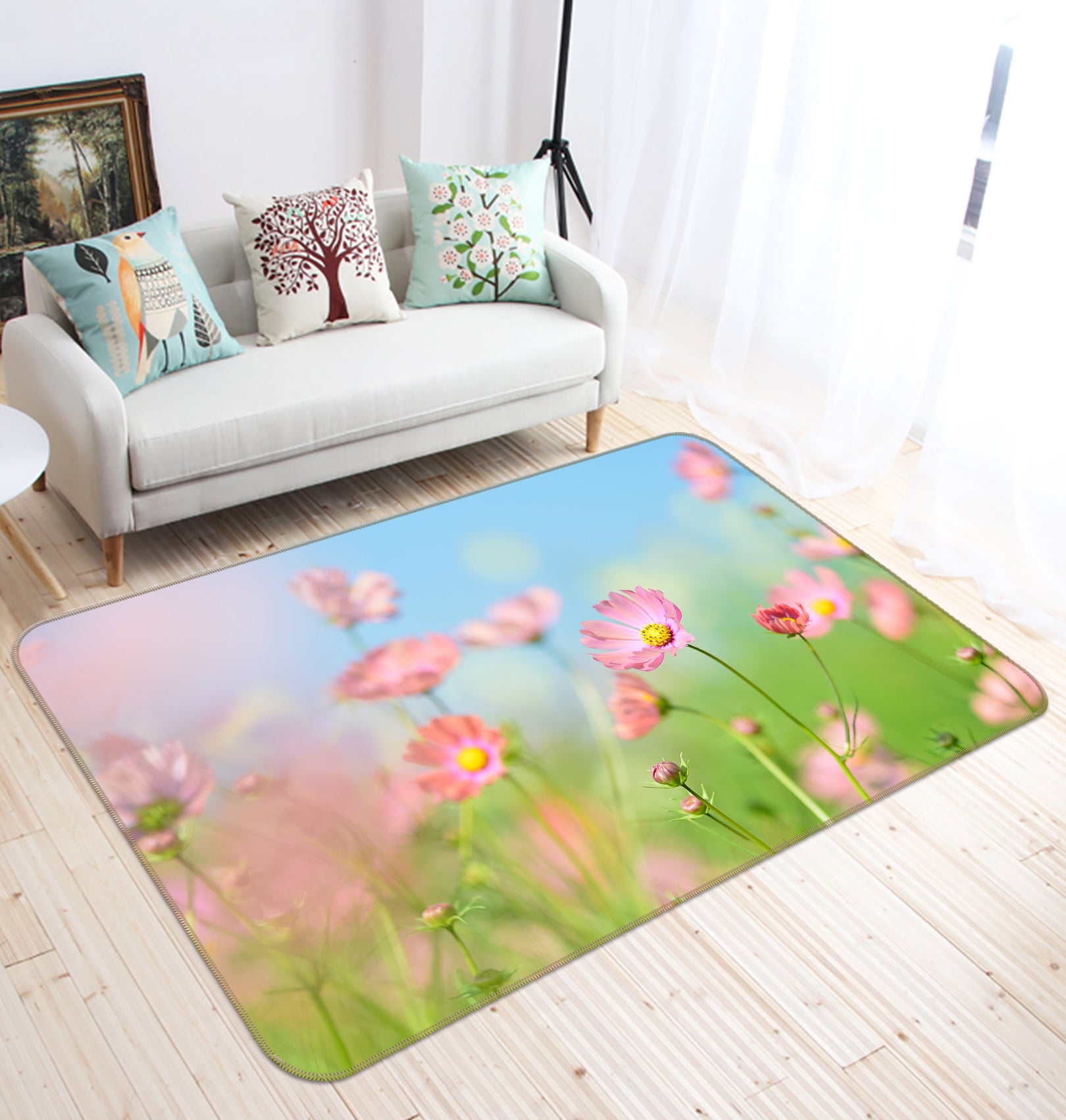 3D Flowers 36189 Non Slip Rug Mat