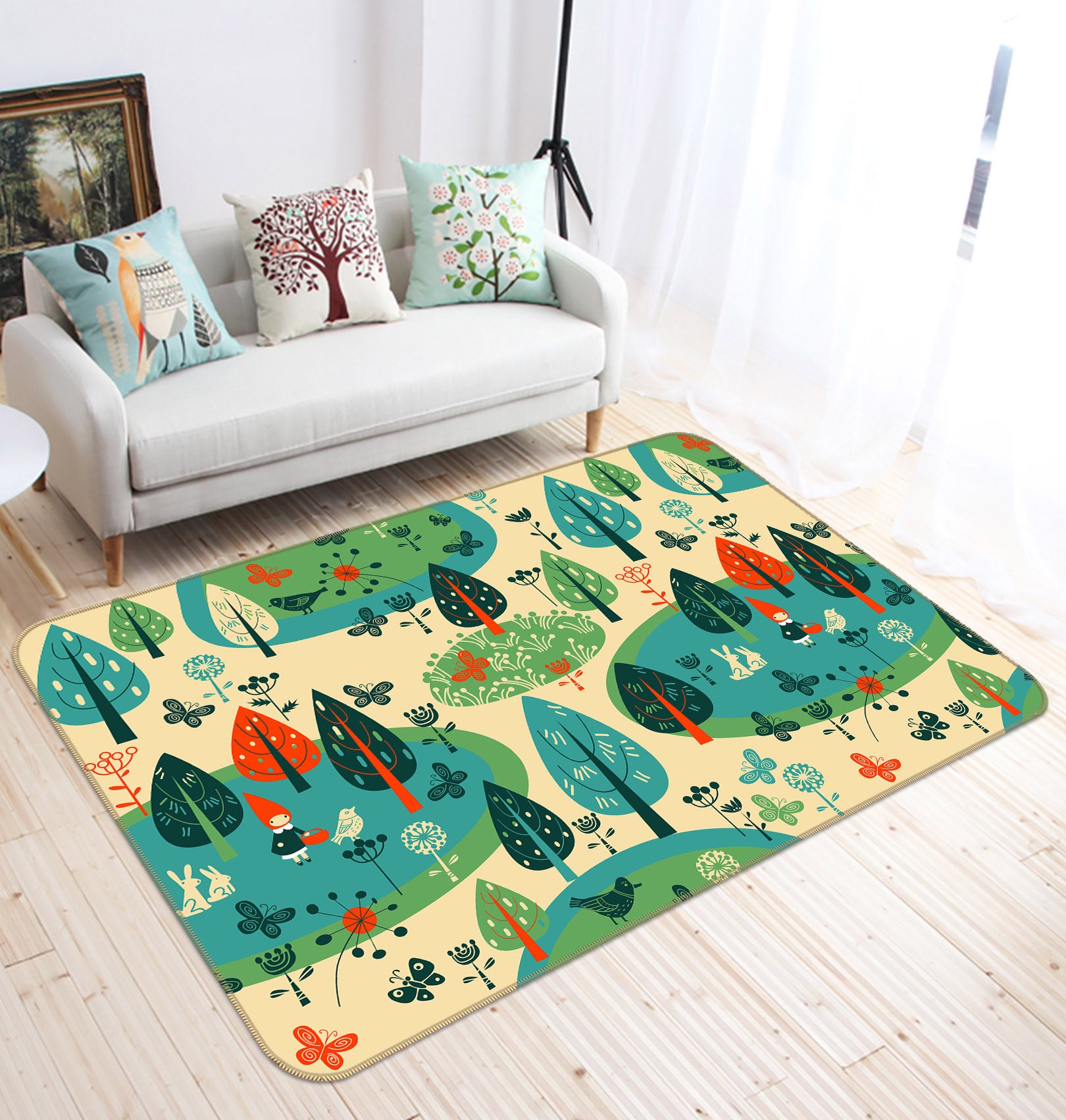 3D Trees 35214 Non Slip Rug Mat