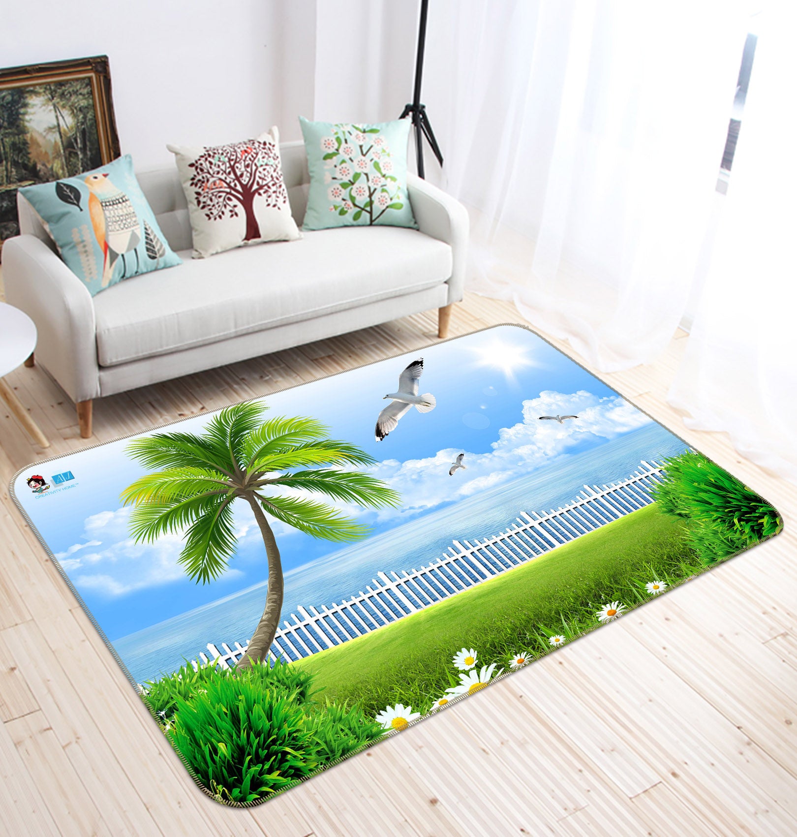 3D Coconut Meadow 66112 Non Slip Rug Mat