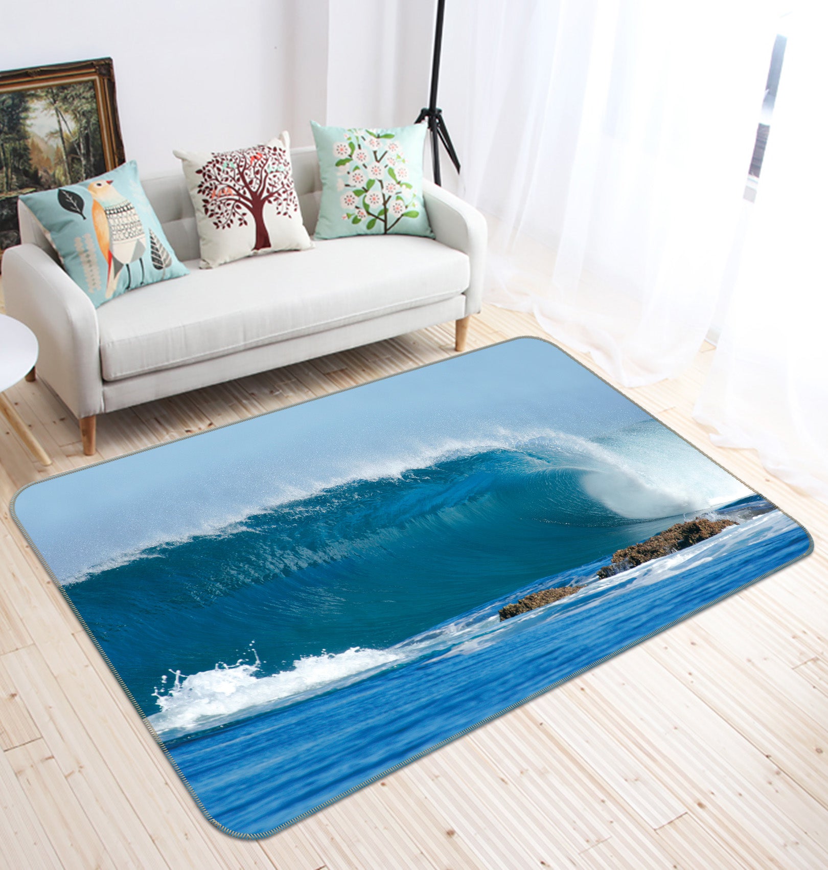 3D Waves Stone 36019 Non Slip Rug Mat