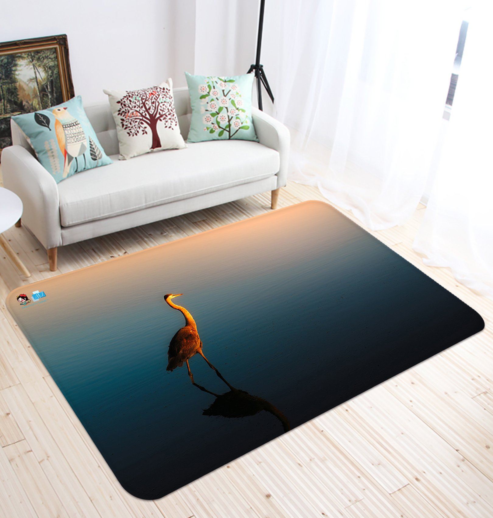 3D Migratory Bird 36 Non Slip Rug Mat Mat AJ Creativity Home