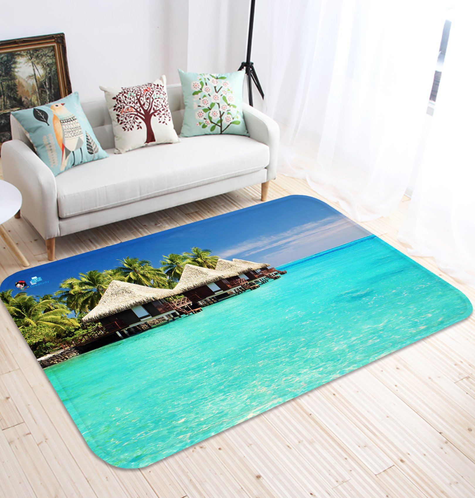 3D Seaside Pavilions 57 Non Slip Rug Mat Mat AJ Creativity Home