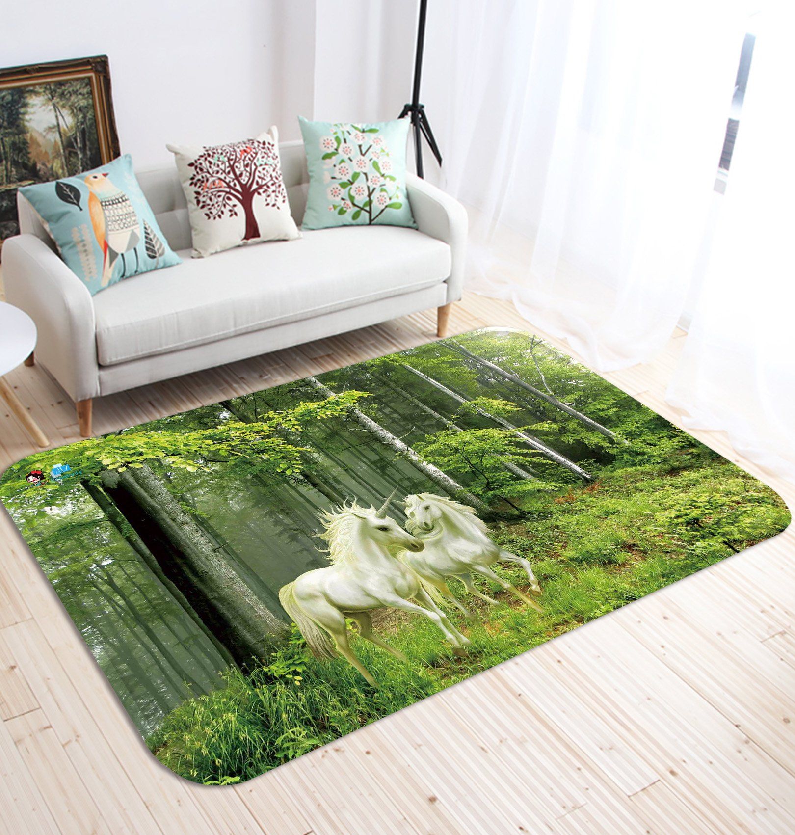 3D Forest Unicorns 61 Non Slip Rug Mat Mat AJ Creativity Home