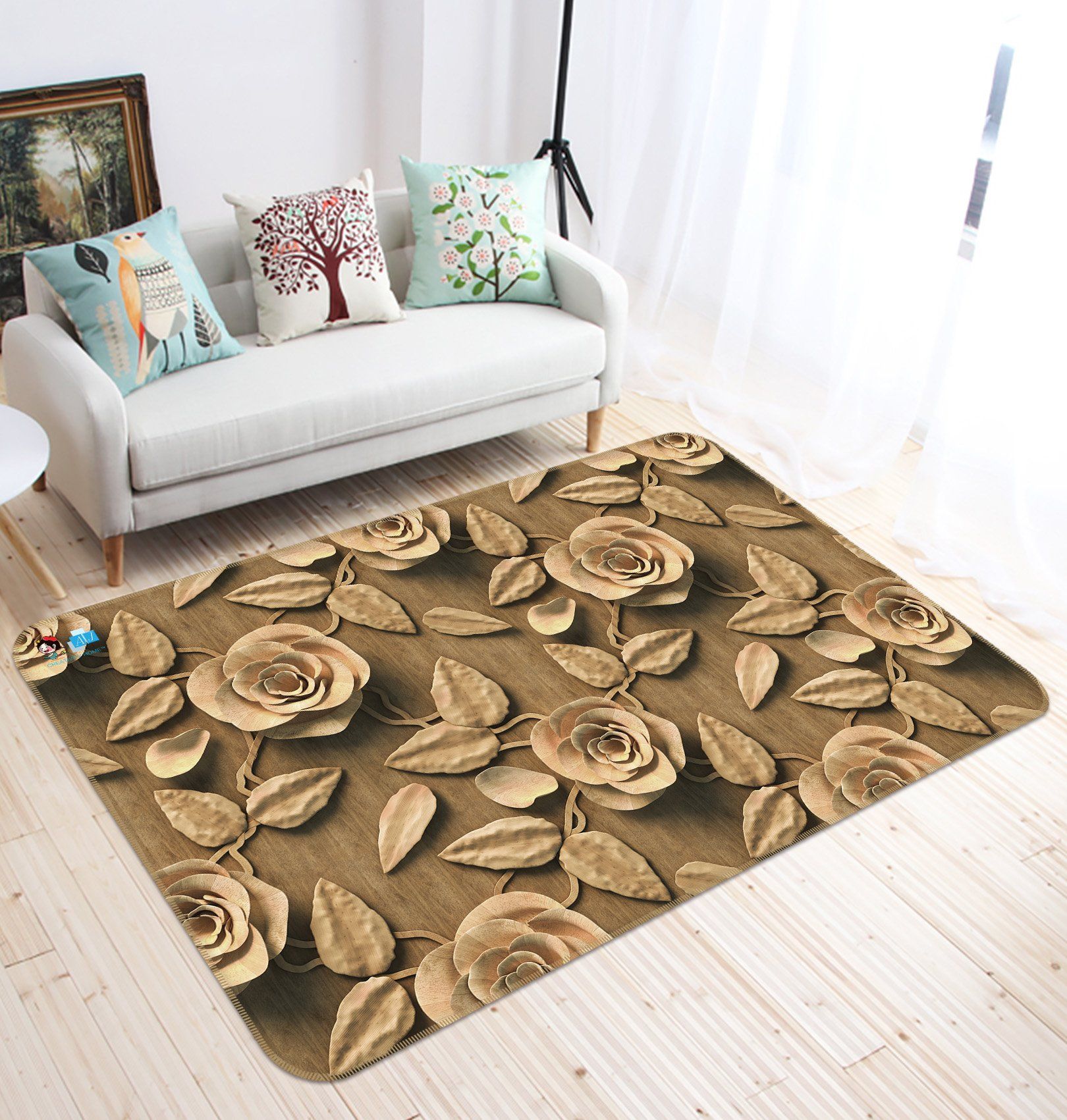 3D Flower 2751 Non Slip Rug Mat Mat AJ Creativity Home