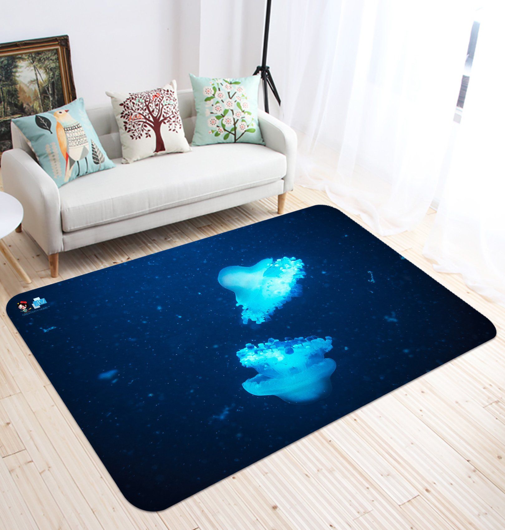 3D Jellyfish 5367 Non Slip Rug Mat Mat AJ Creativity Home