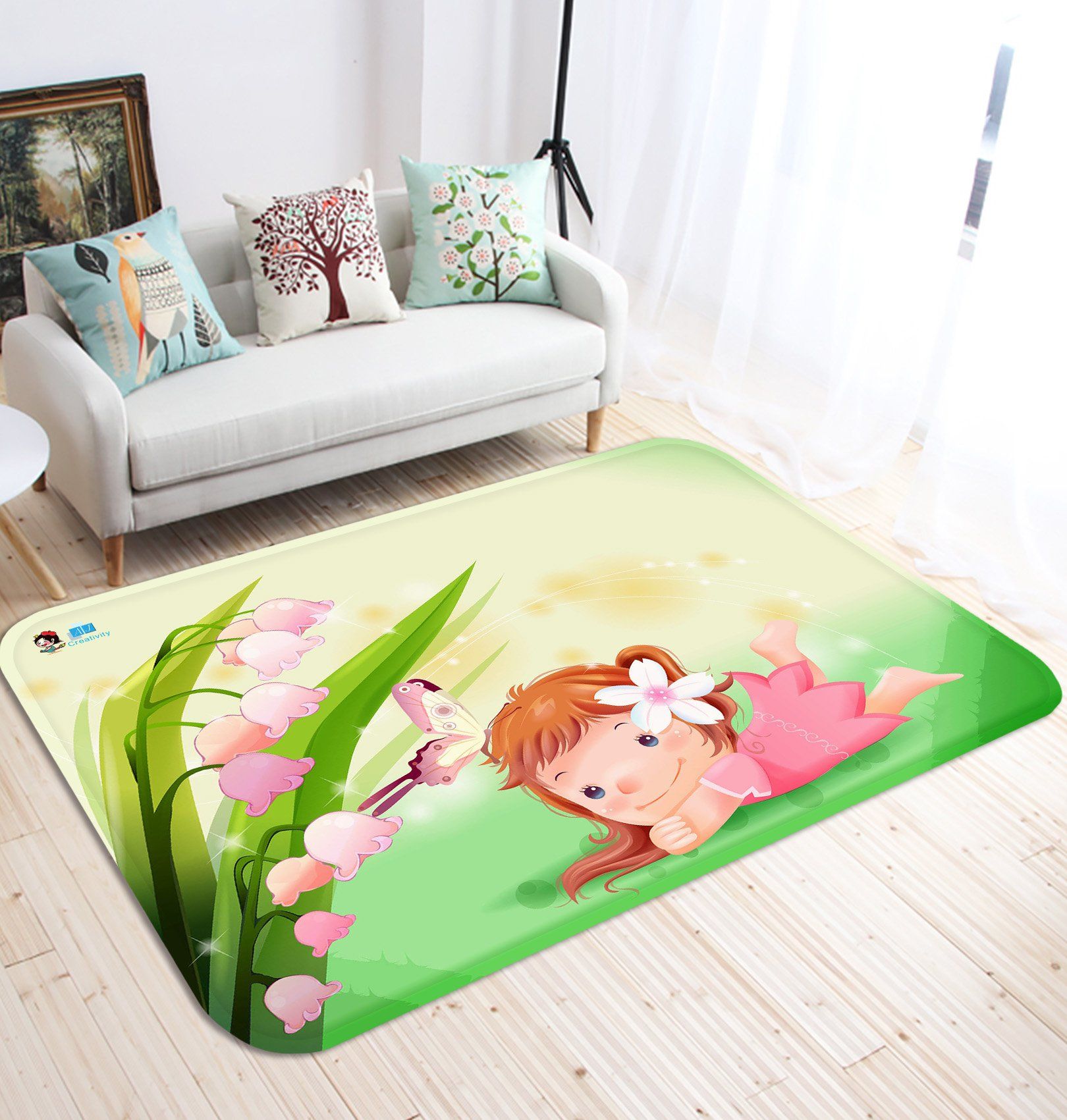 3D Naughty Little Girl 37 Non Slip Rug Mat Mat AJ Creativity Home