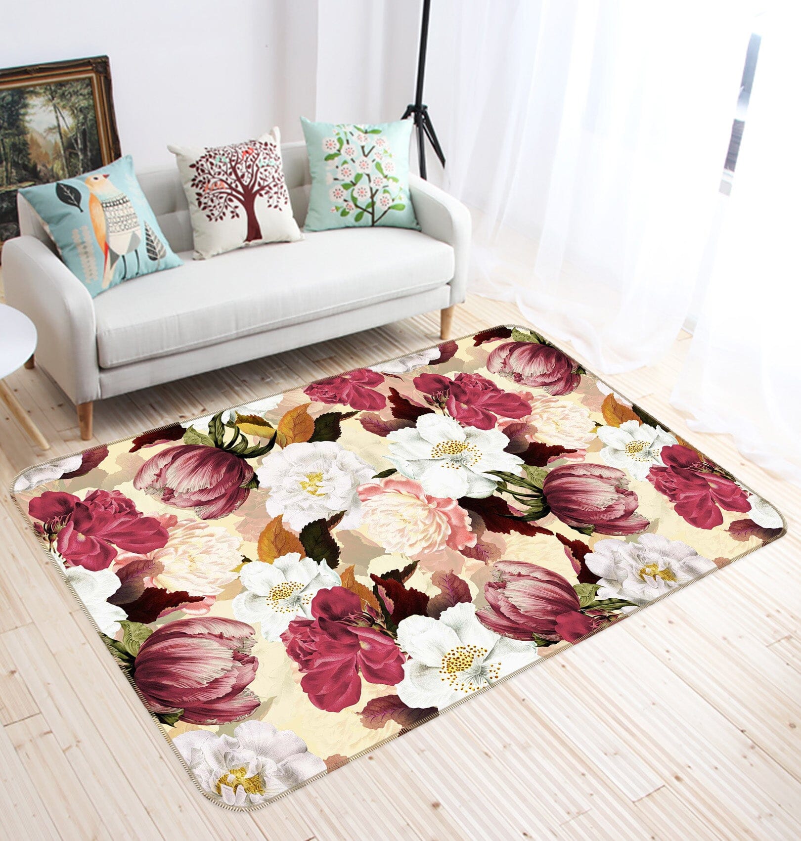 3D Painted Flowers 160 Uta Naumann Rug Non Slip Rug Mat Mat AJ Creativity Home