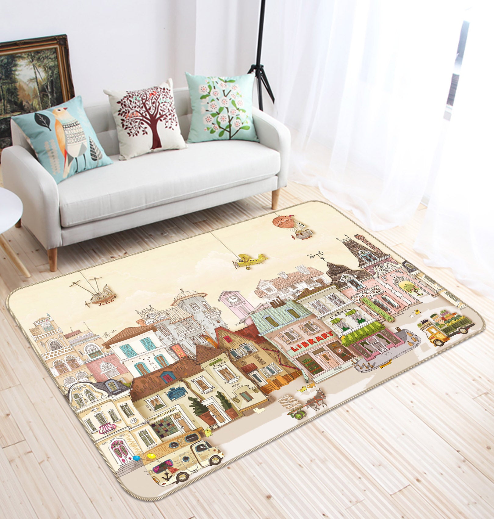 3D Houses 34042 Non Slip Rug Mat