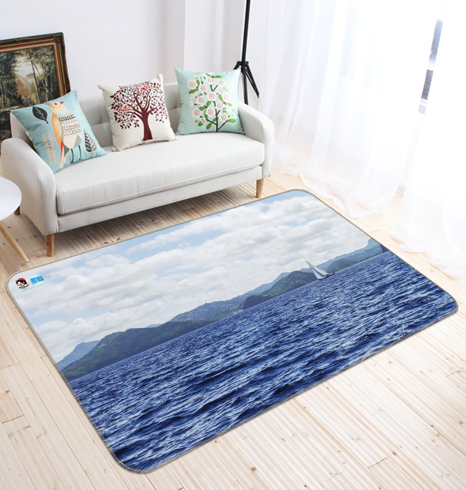 3D Surface Boat 039 Non Slip Rug Mat Mat AJ Creativity Home