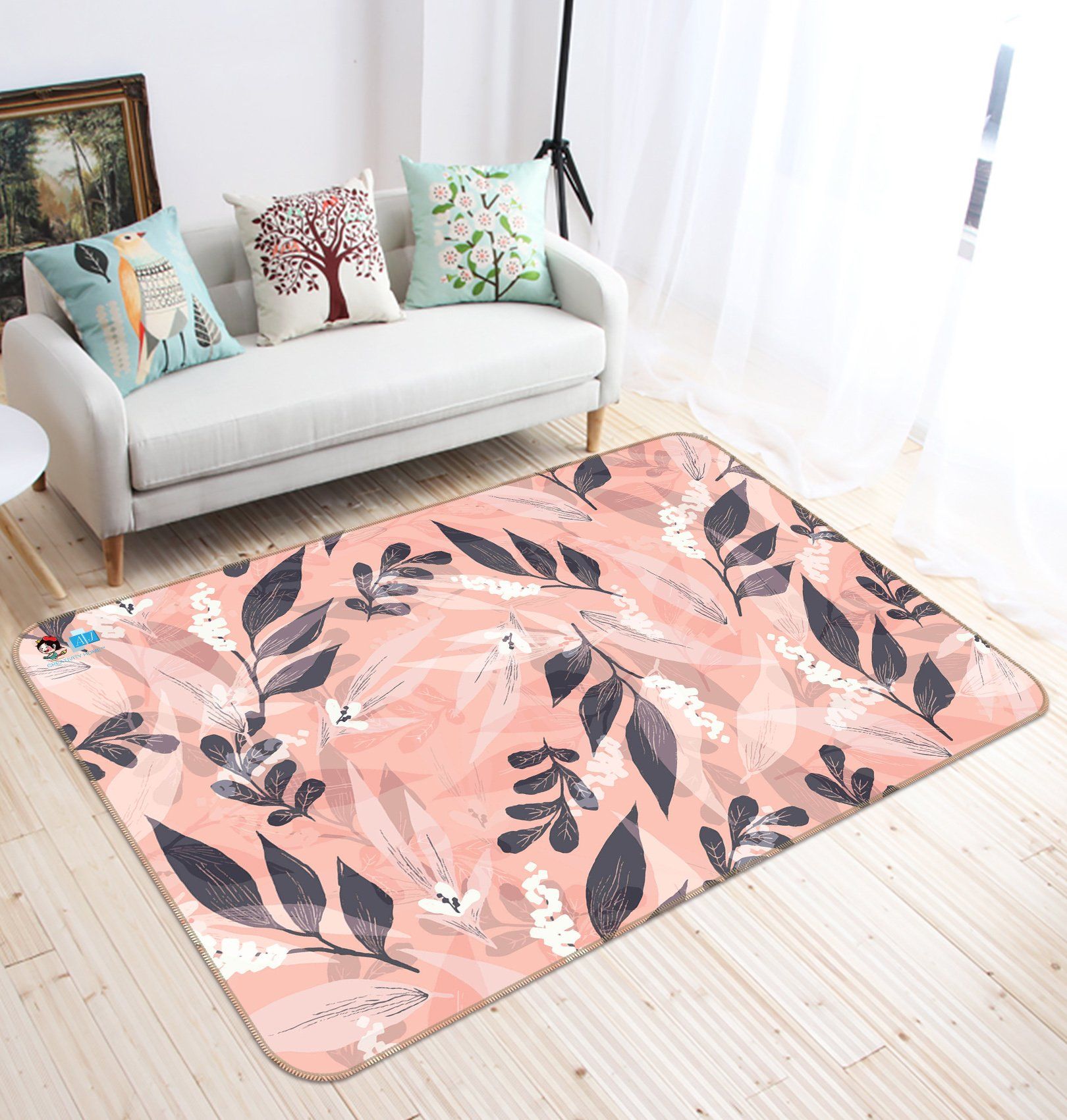 3D Leaves Falling 017 Non Slip Rug Mat Mat AJ Creativity Home