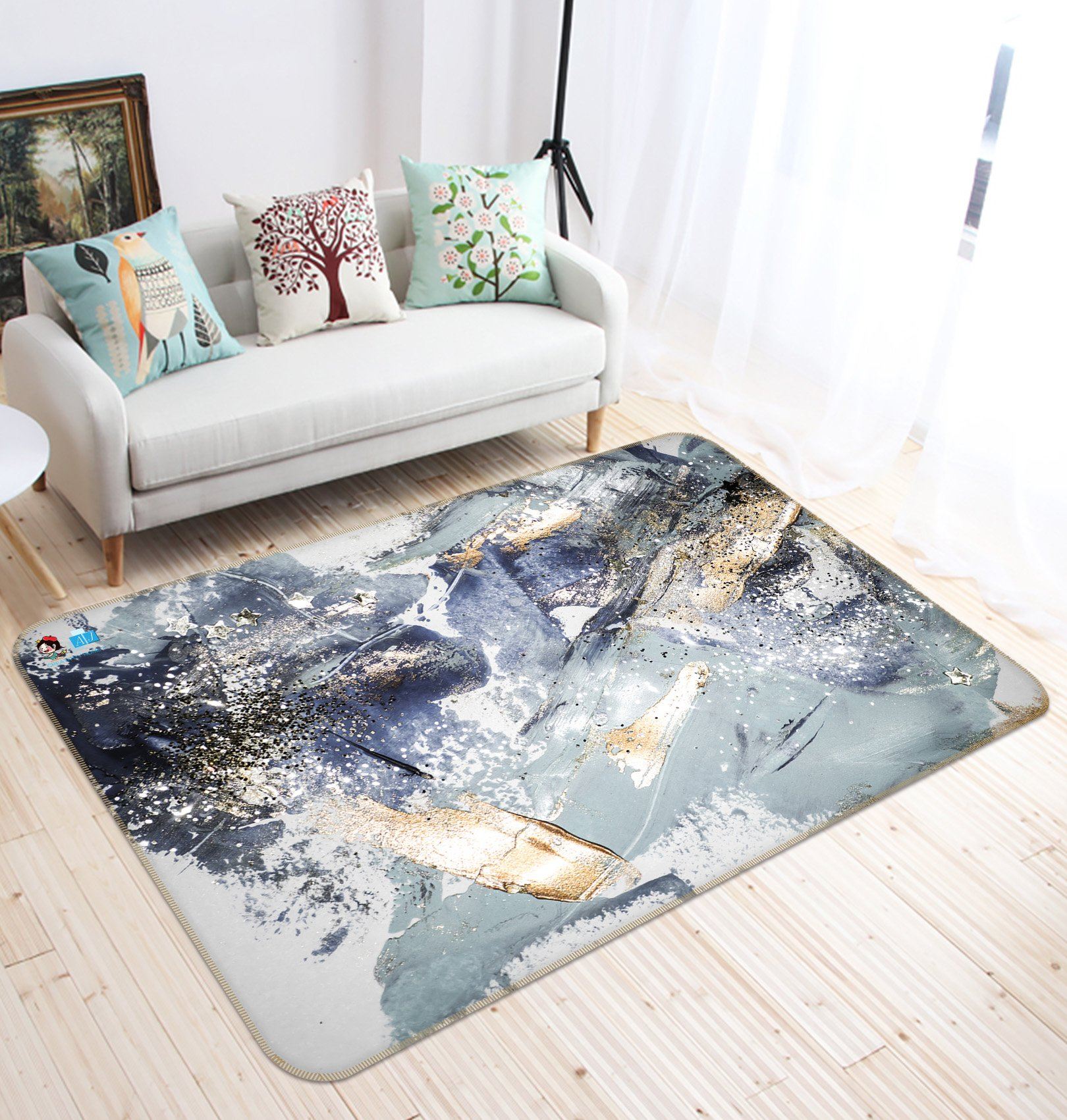 3D Nordic Style 6349 Non Slip Rug Mat Mat AJ Creativity Home