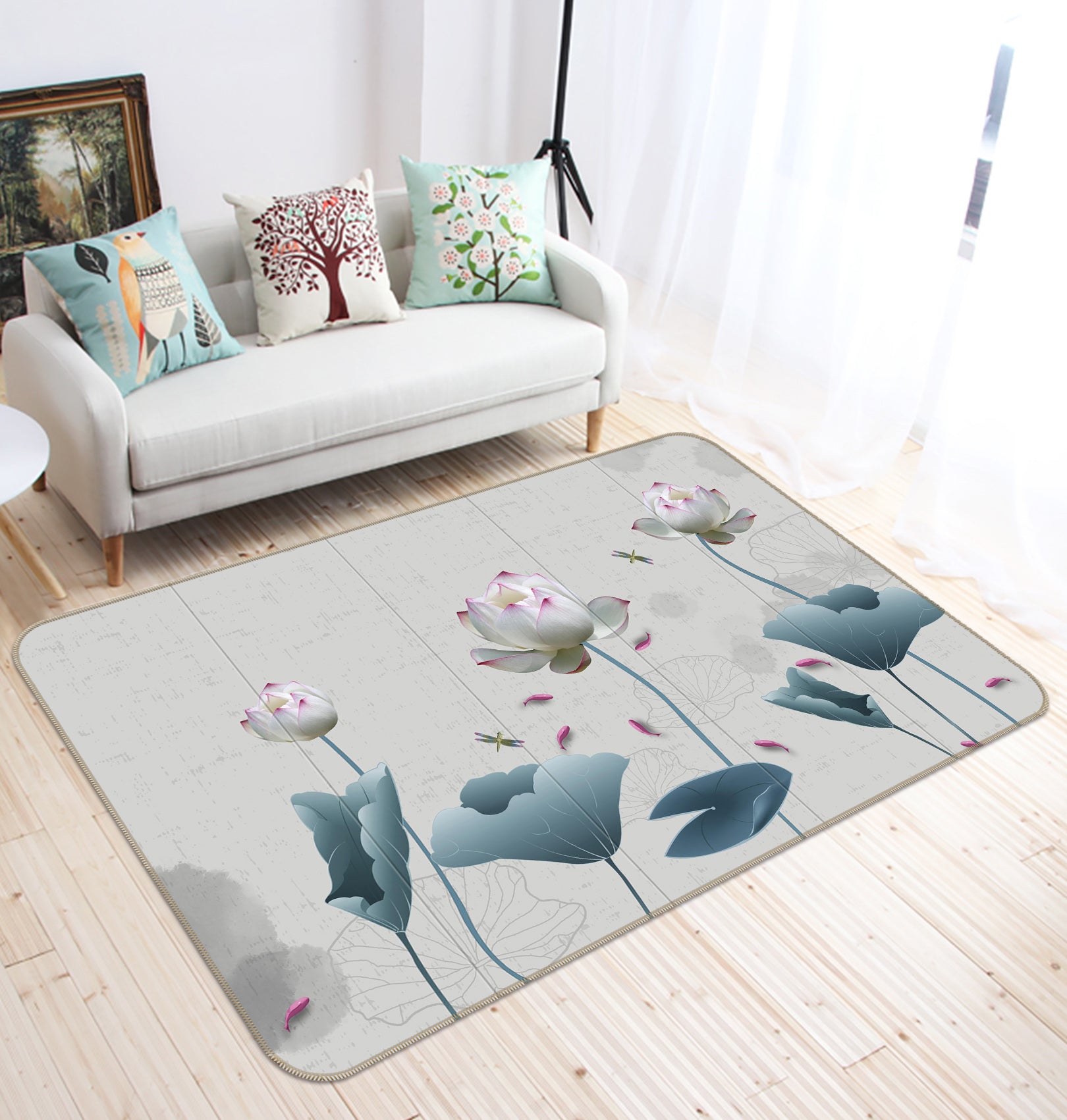 3D Lotus 65149 Non Slip Rug Mat