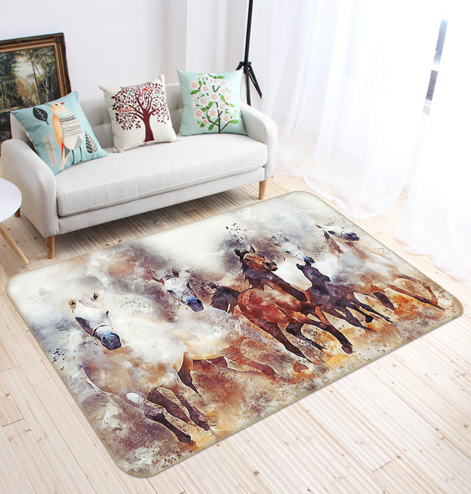 3D Horse Group 82122 Animal Non Slip Rug Mat