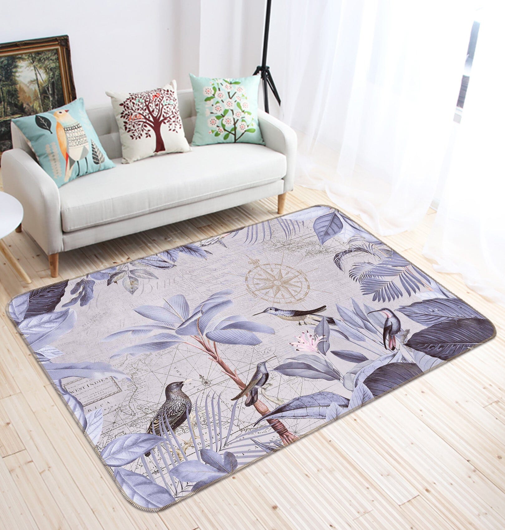 3D Birds Playing 1021 Andrea haase Rug Non Slip Rug Mat Mat AJ Creativity Home