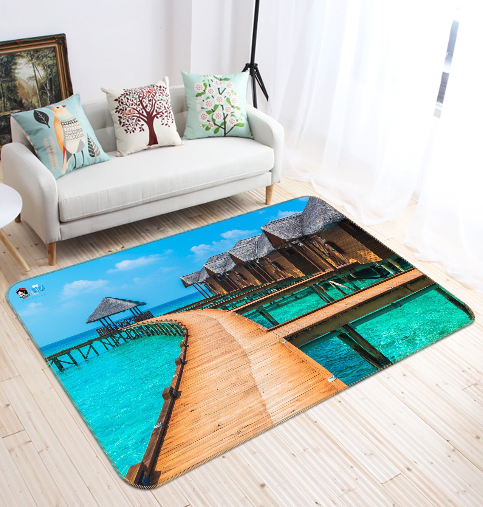 3D Sea Corridor 66056 Non Slip Rug Mat