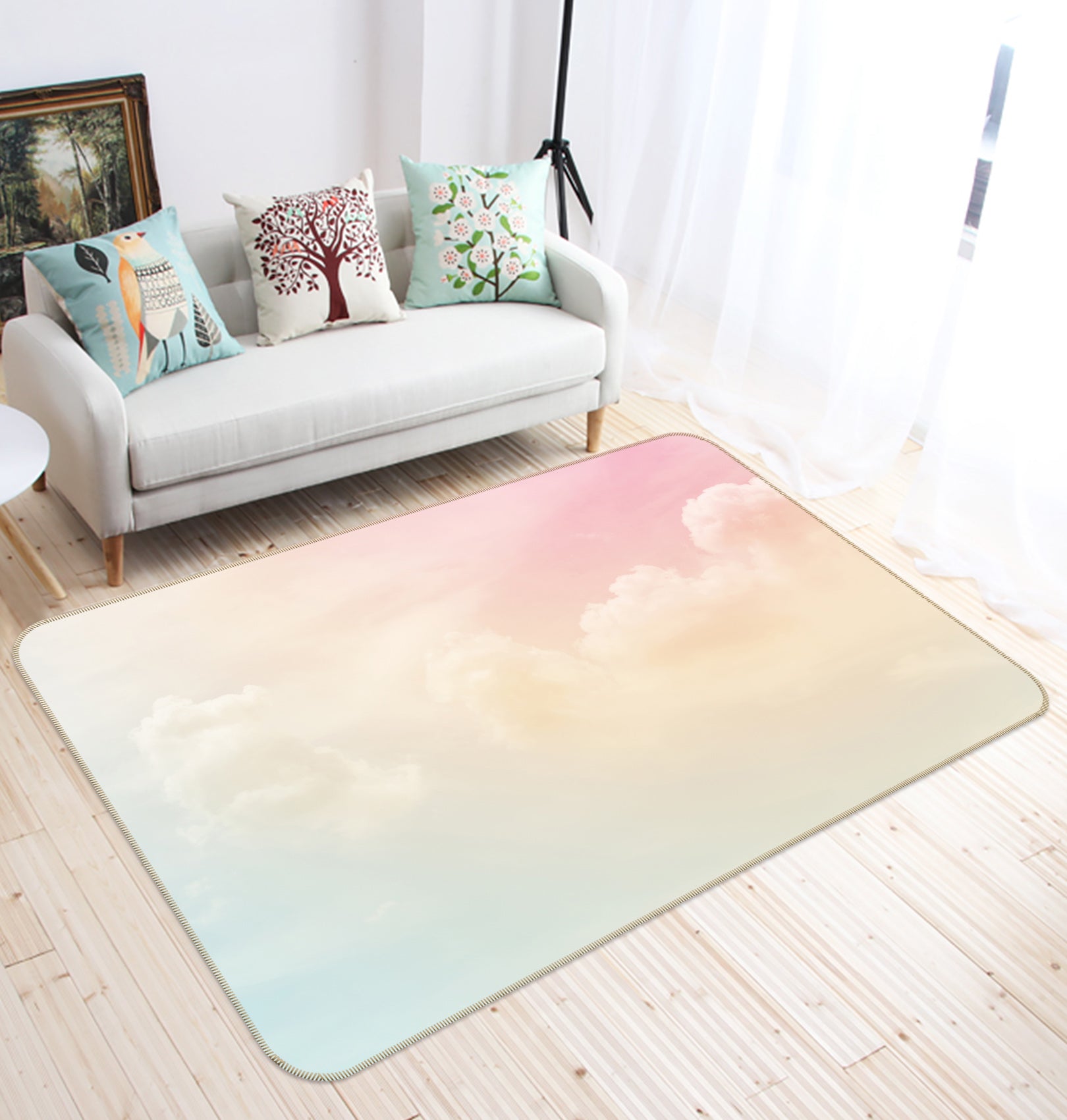 3D Clouds 31048 Non Slip Rug Mat