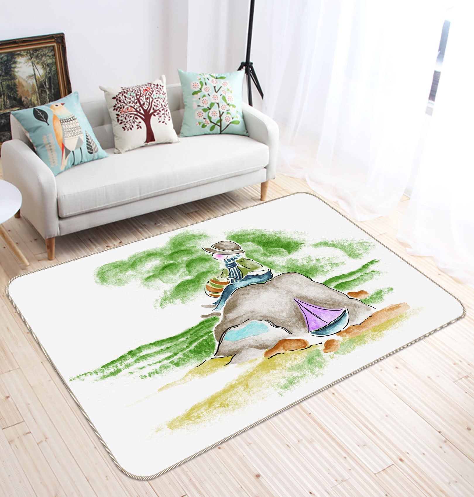 3D Girl Stone 33127 Non Slip Rug Mat