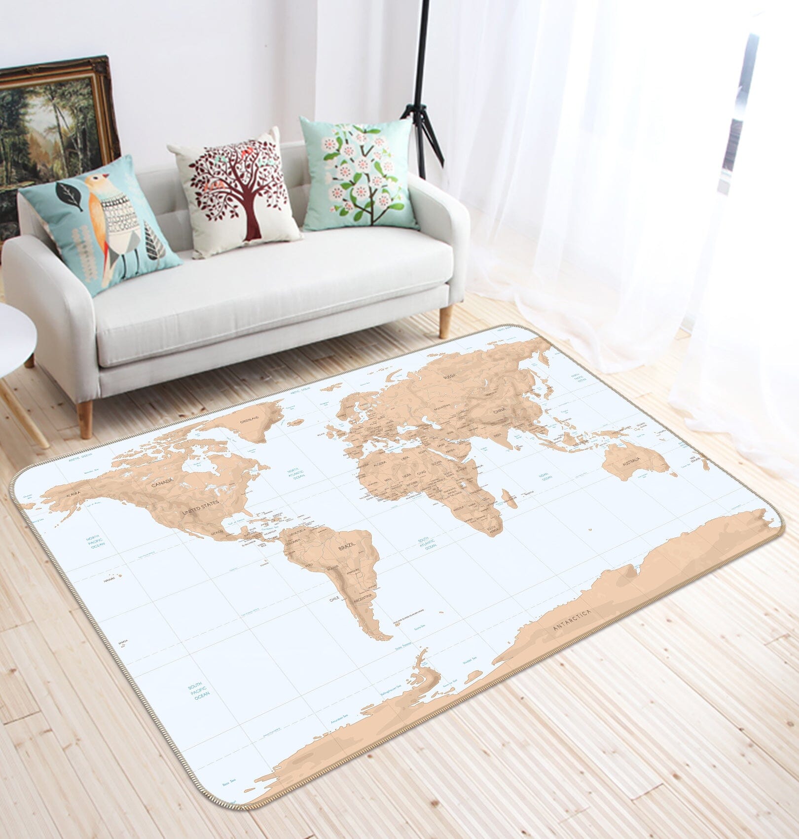 3D Abstract Art 321 World Map Non Slip Rug Mat Mat AJ Creativity Home