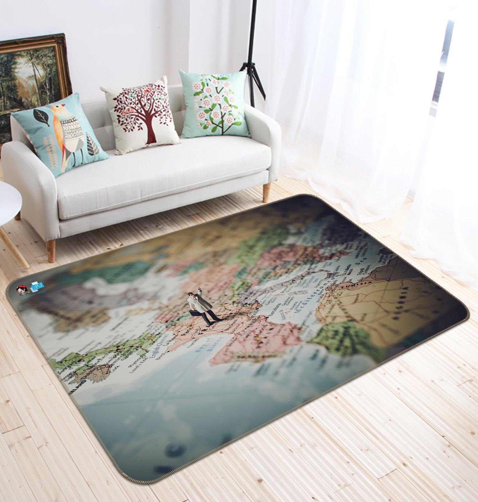 3D Map Villain 158 Non Slip Rug Mat Mat AJ Creativity Home