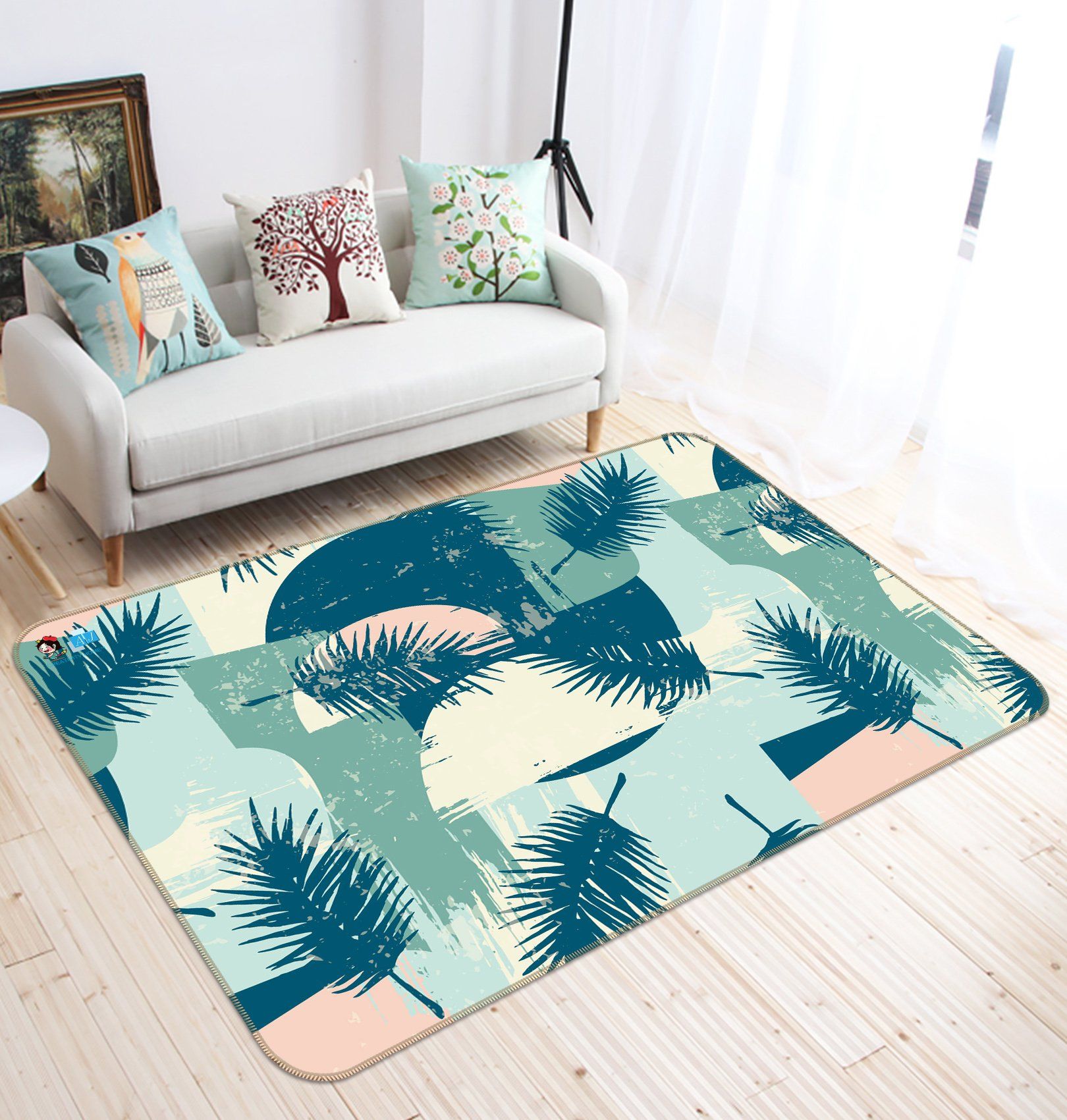 3D Plant Pattern 134 Non Slip Rug Mat Mat AJ Creativity Home