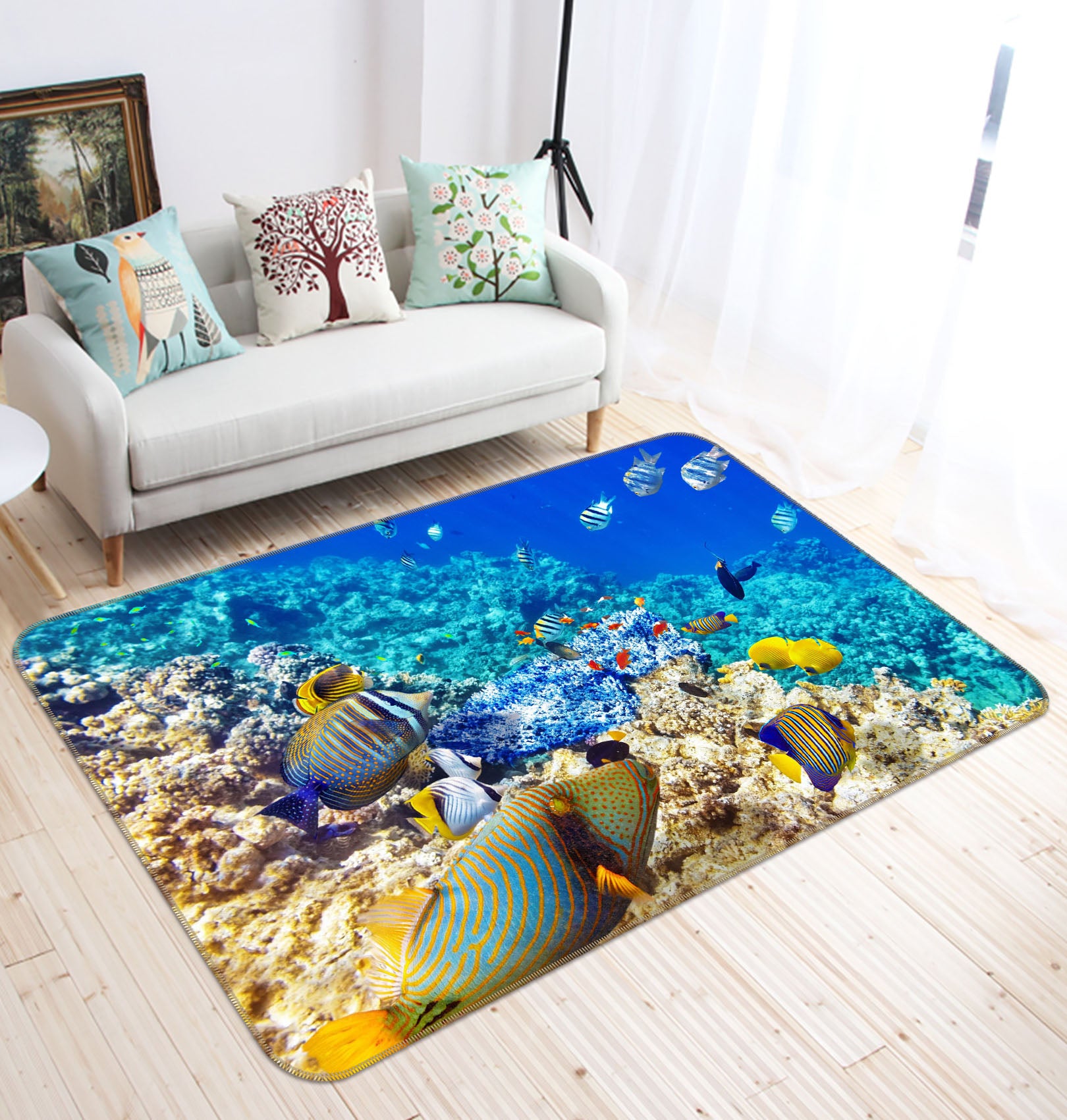 3D Seabed Fish 68140 Animal Non Slip Rug Mat