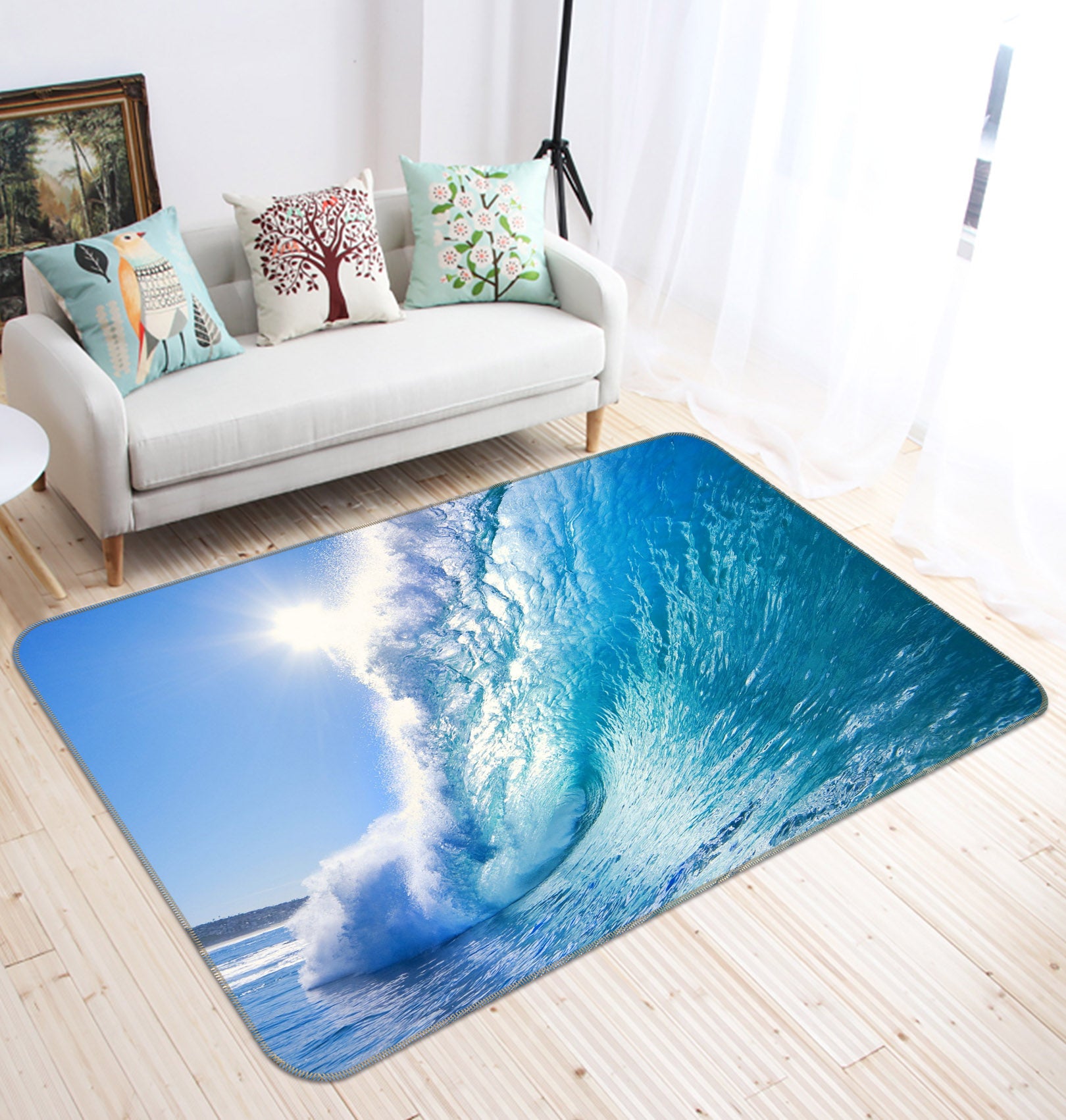 3D Waves Sunlight 36005 Non Slip Rug Mat