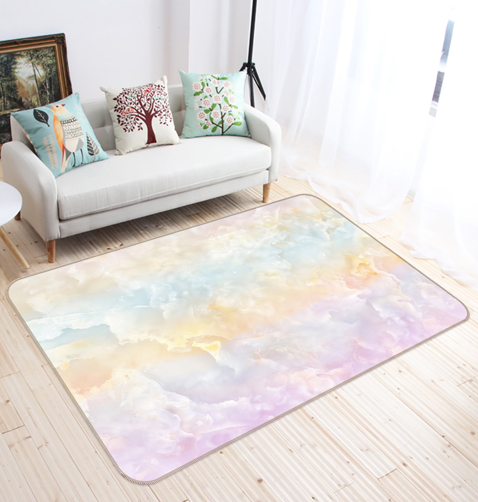 3D Light Pattern 77080 Non Slip Rug Mat