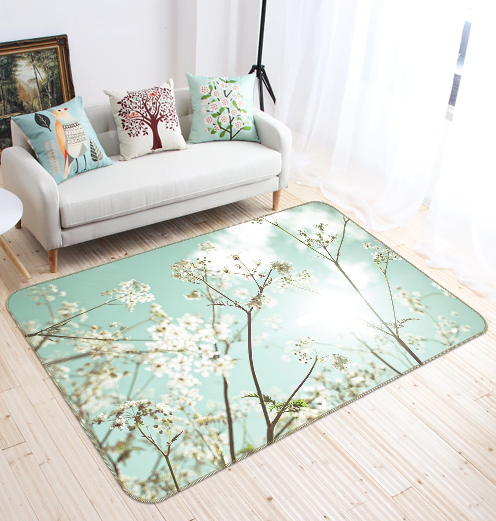 3D Sunshine Flower 1005 Assaf Frank Rug Non Slip Rug Mat Mat AJ Creativity Home
