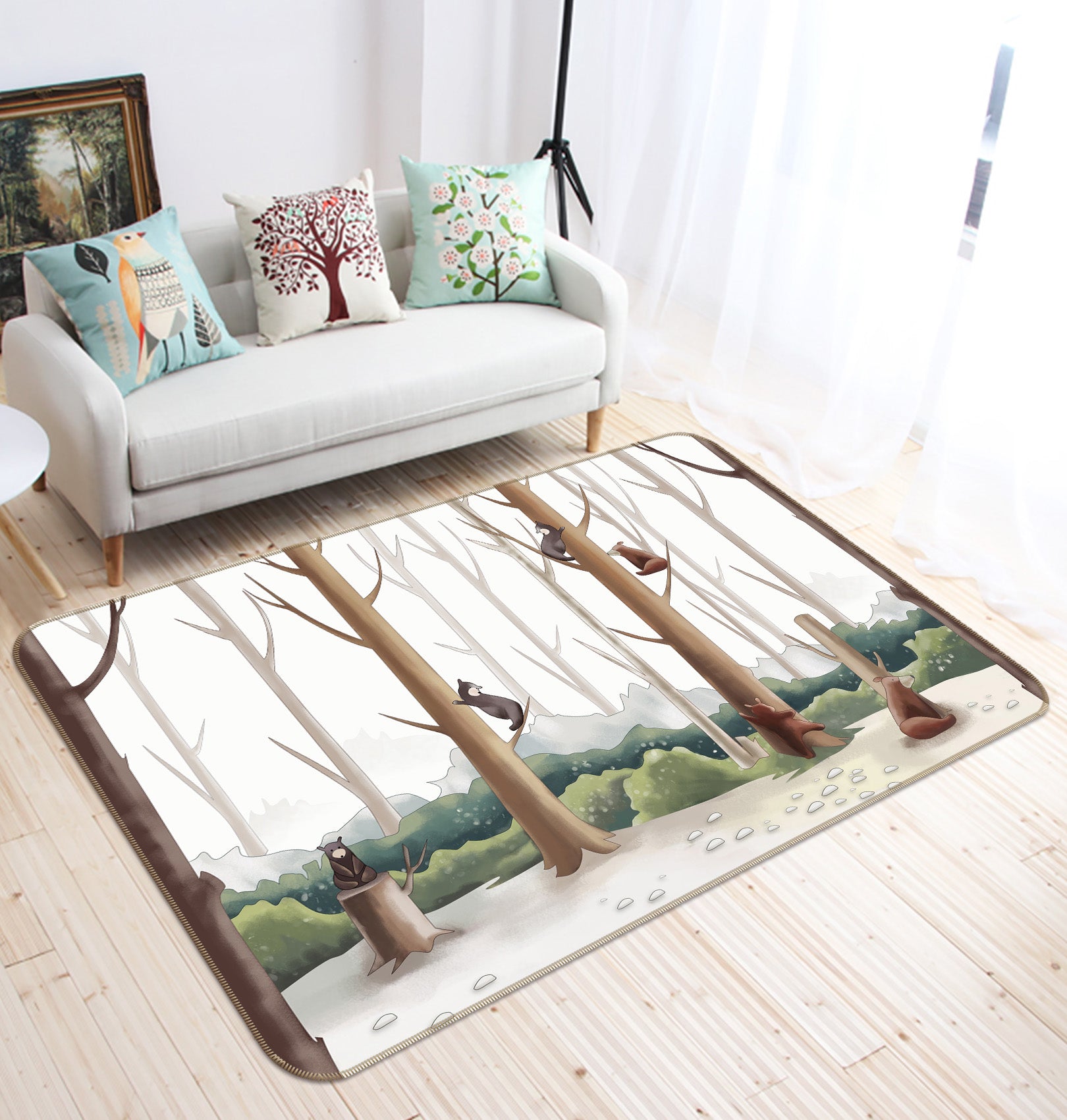 3D Forest 34079 Non Slip Rug Mat