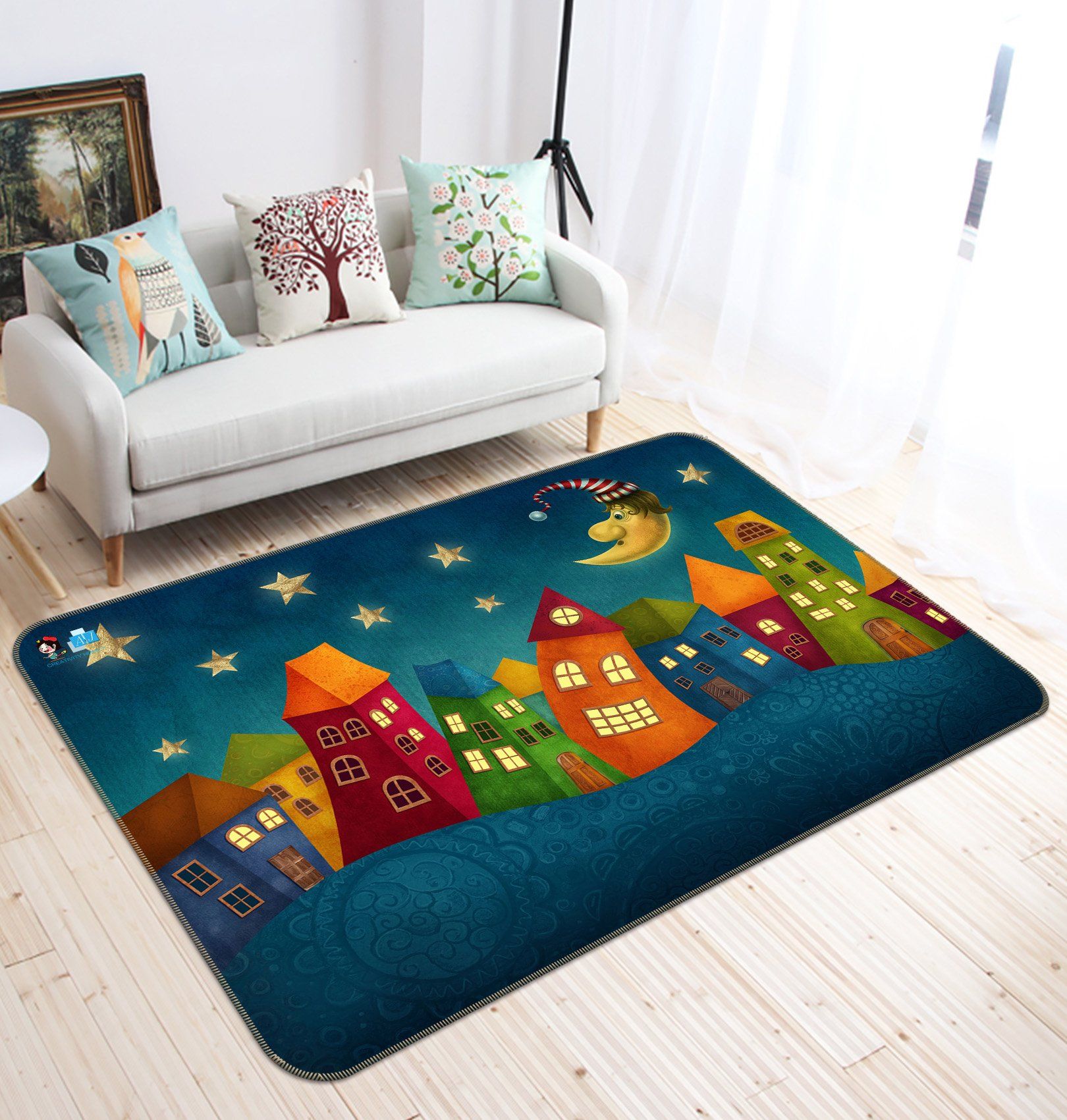 3D Cartoon Moon 751 Non Slip Rug Mat Mat AJ Creativity Home
