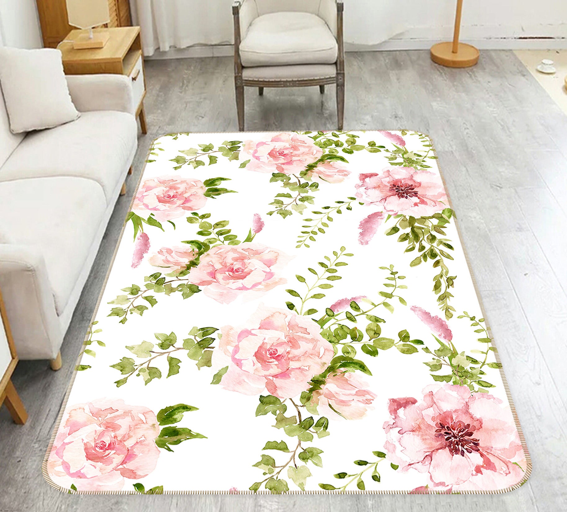 3D Peony Flower 160 Uta Naumann Rug Non Slip Rug Mat