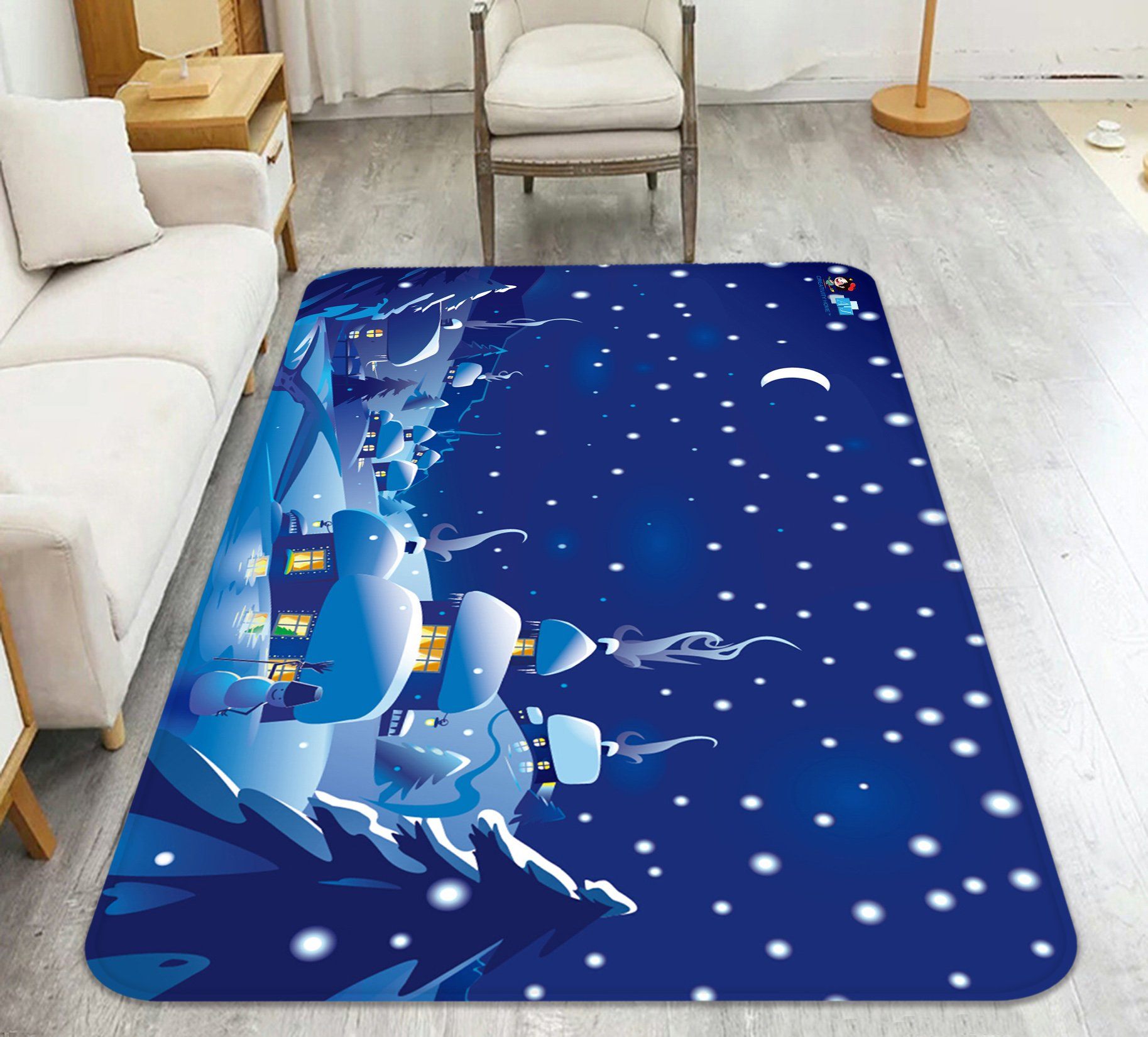 3D Moon Village 039 Non Slip Rug Mat Mat AJ Creativity Home
