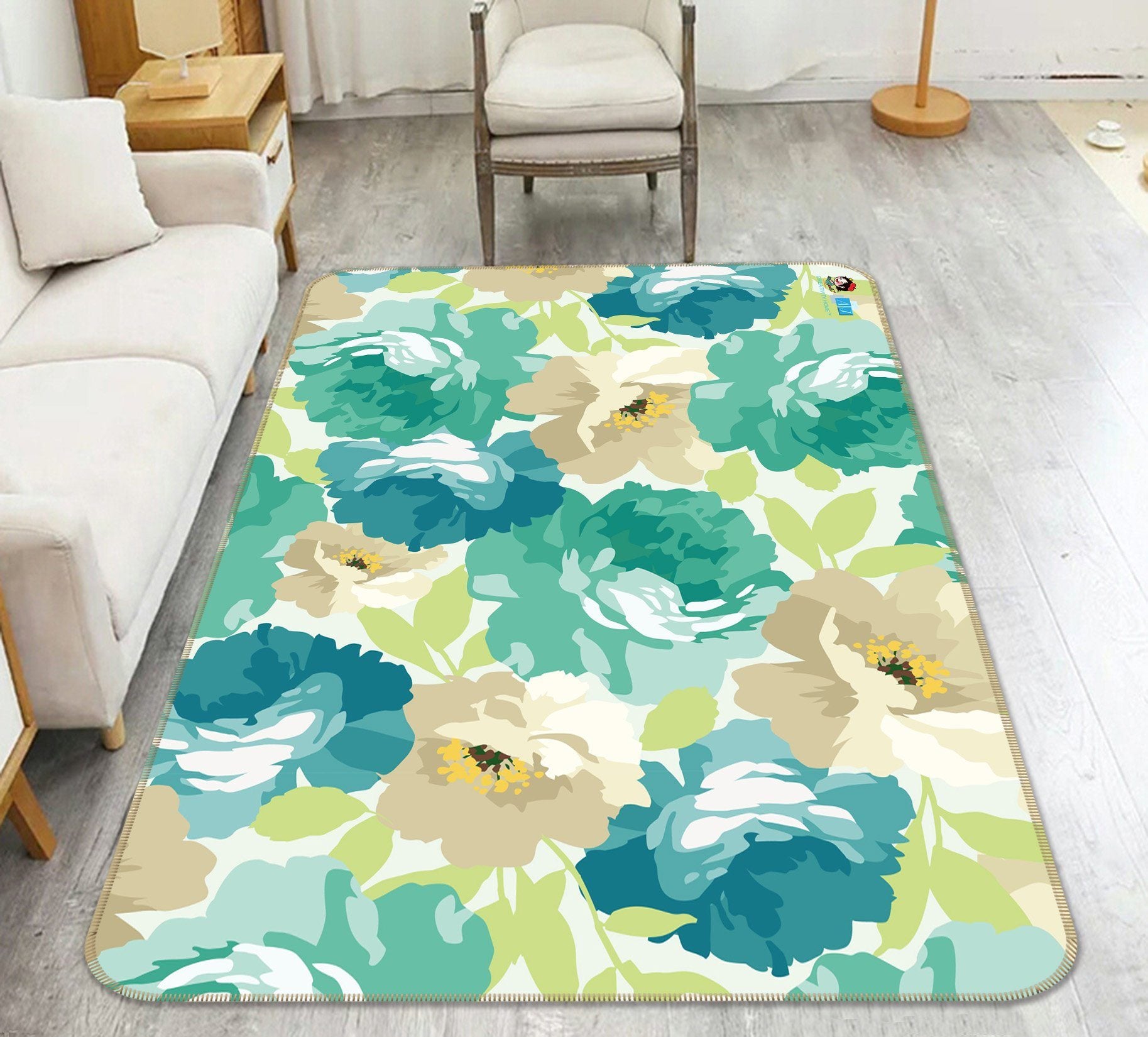 3D Flower Debate 064 Non Slip Rug Mat Mat AJ Creativity Home
