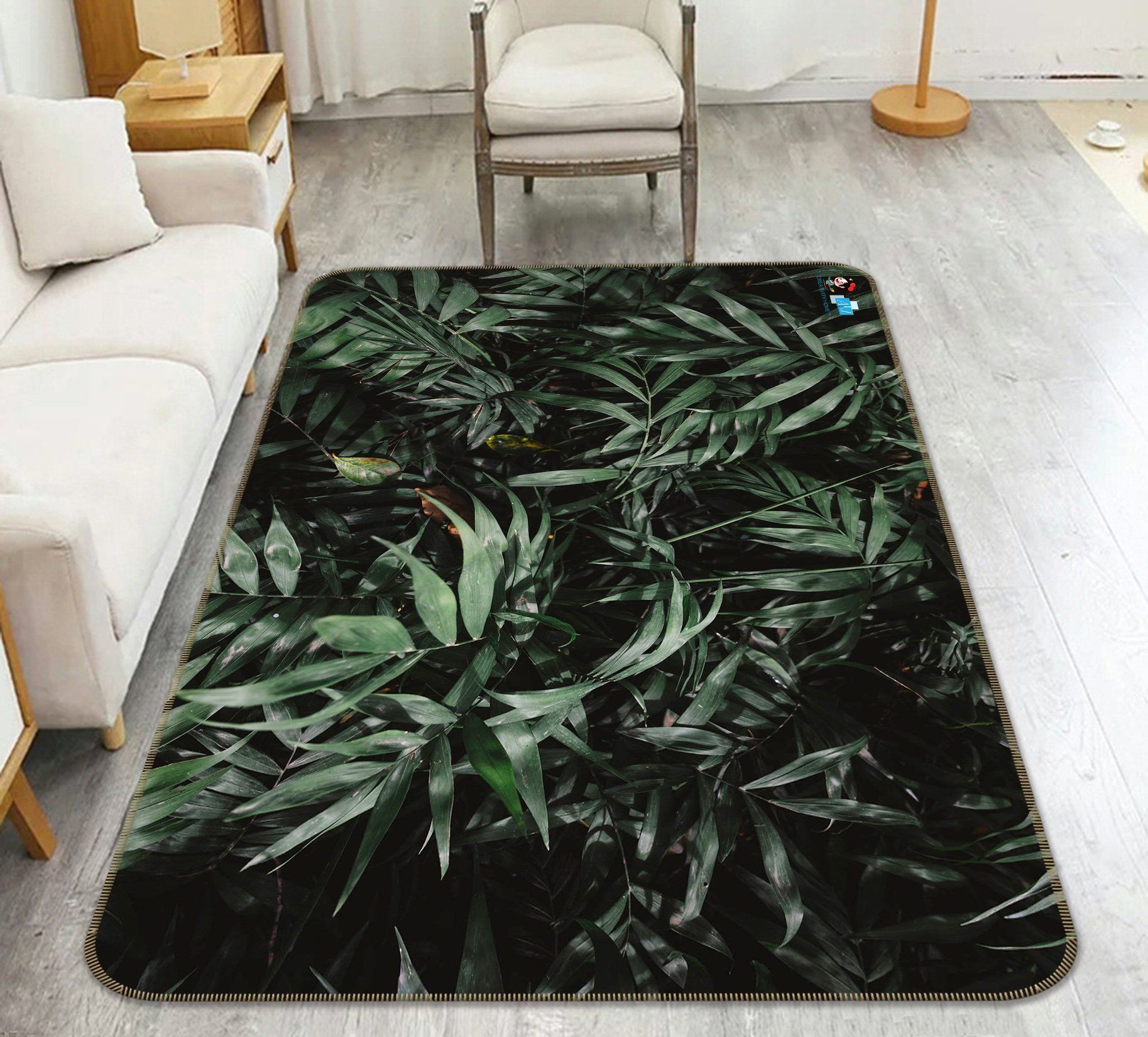3D Shadow Leaf 011 Non Slip Rug Mat Mat AJ Creativity Home