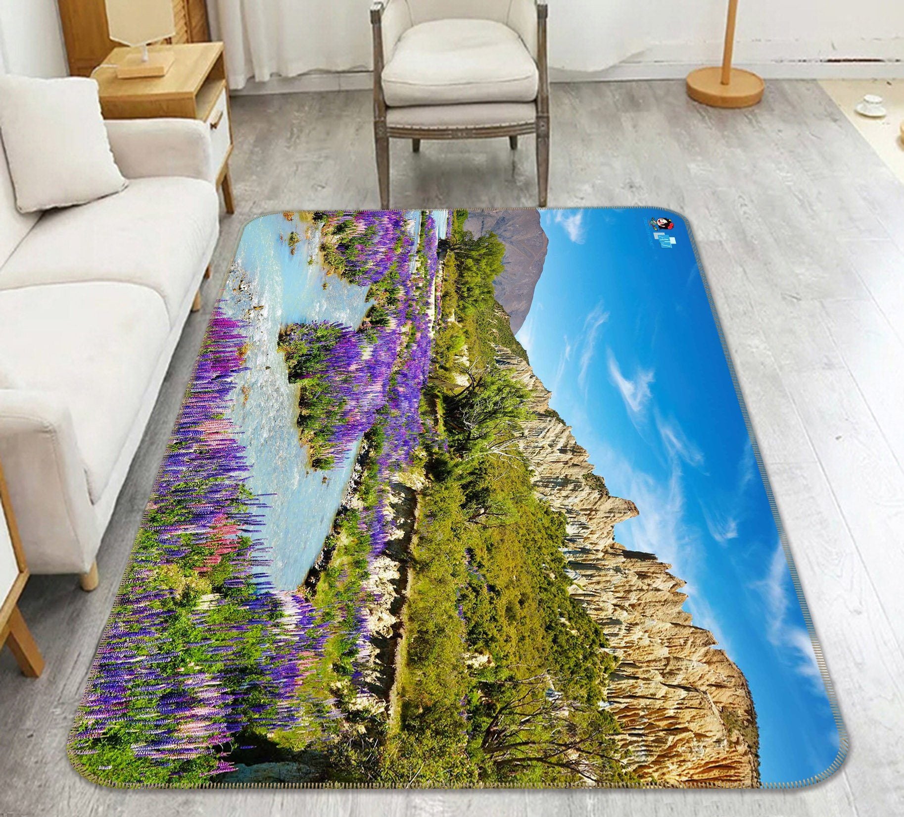 3D Lavender Mountain 463 Non Slip Rug Mat Mat AJ Creativity Home