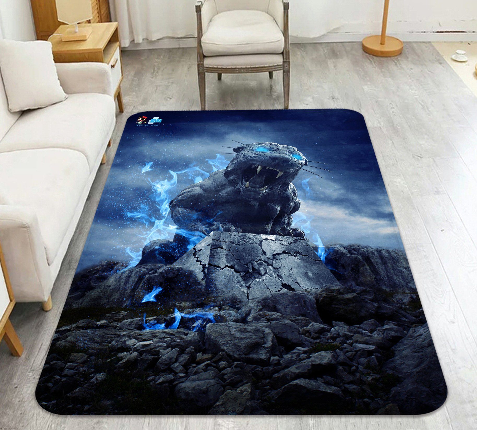 3D Tiger 8421 Non Slip Rug Mat Mat AJ Creativity Home