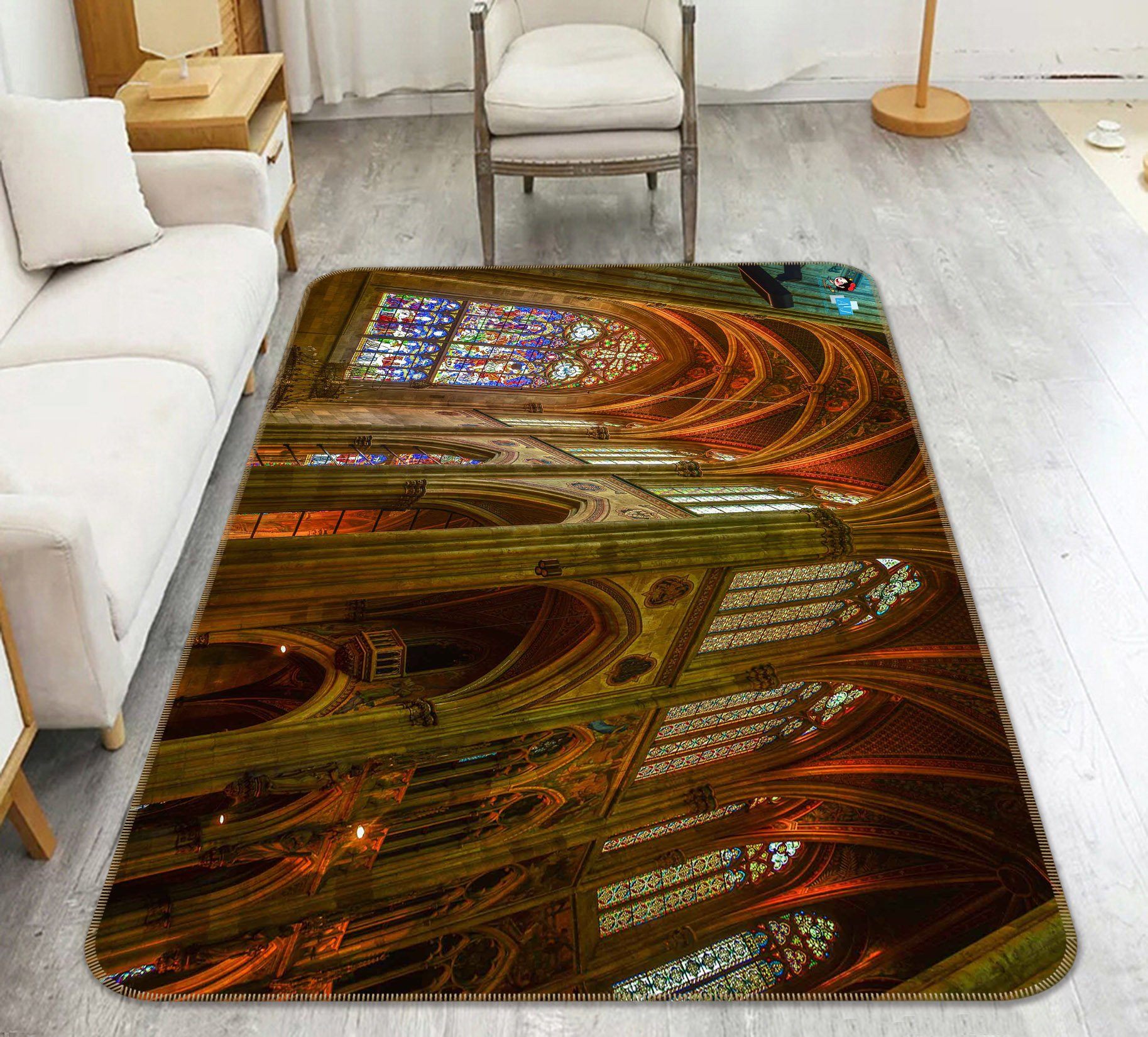 3D Villa Window 050 Non Slip Rug Mat Mat AJ Creativity Home