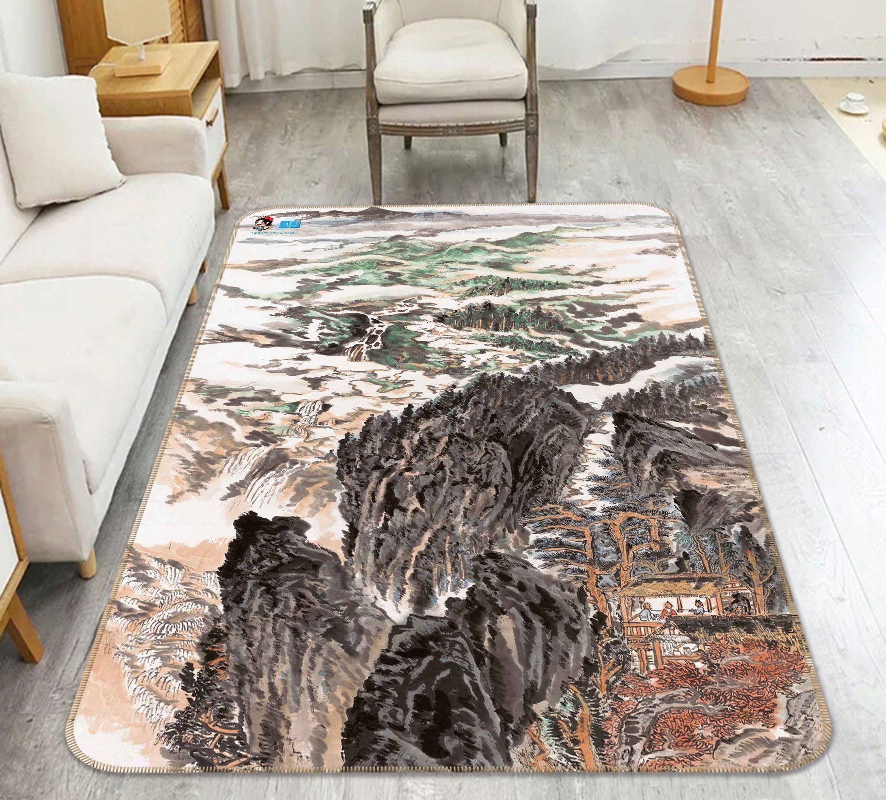 3D Flowing Water 033 Non Slip Rug Mat Mat AJ Creativity Home