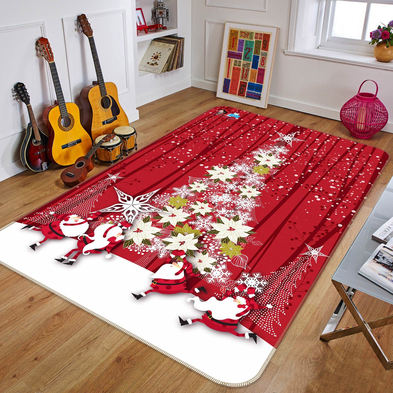 3D Christmas Tree 135 Non Slip Rug Mat Mat AJ Creativity Home