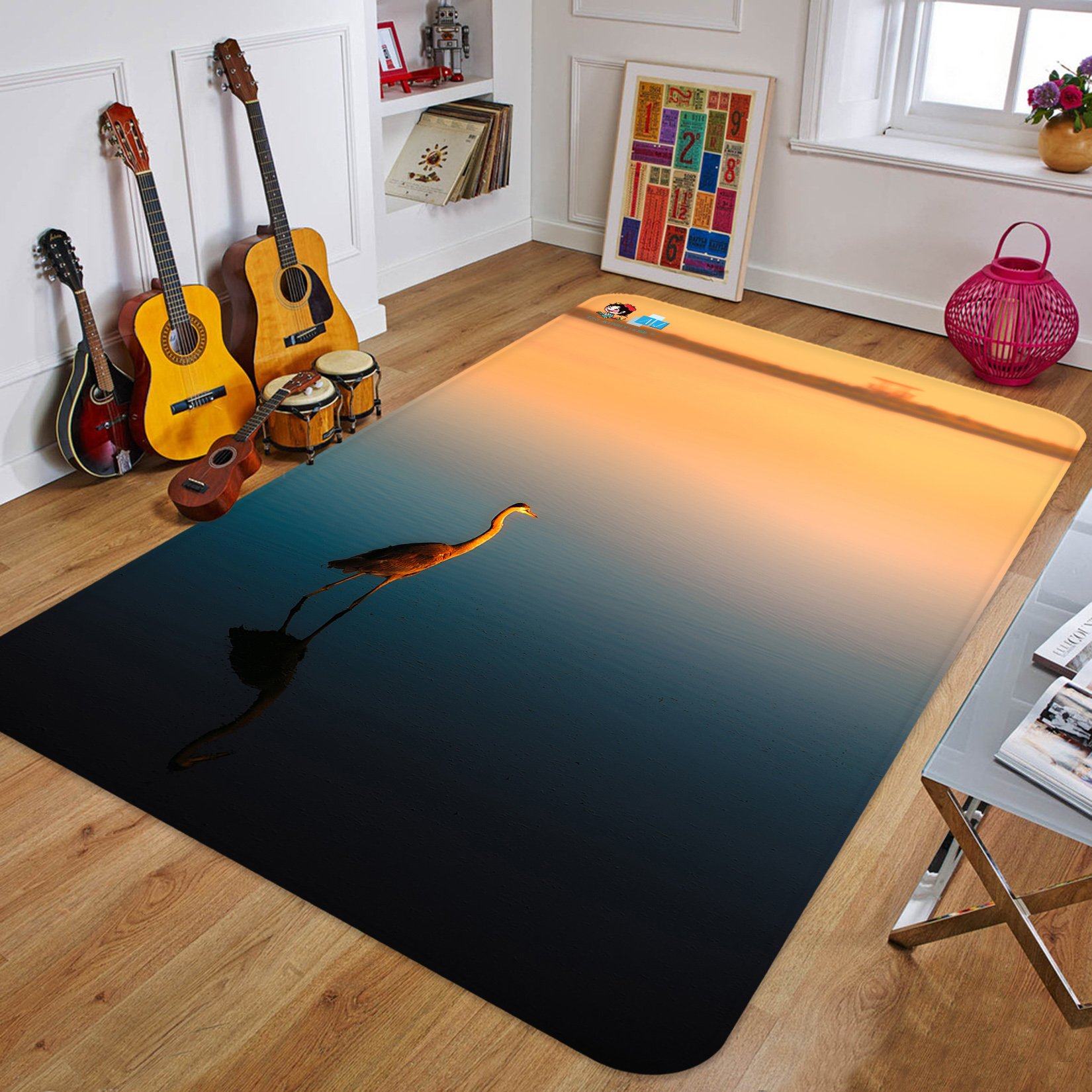 3D Red-crowned Crane 246 Non Slip Rug Mat Mat AJ Creativity Home