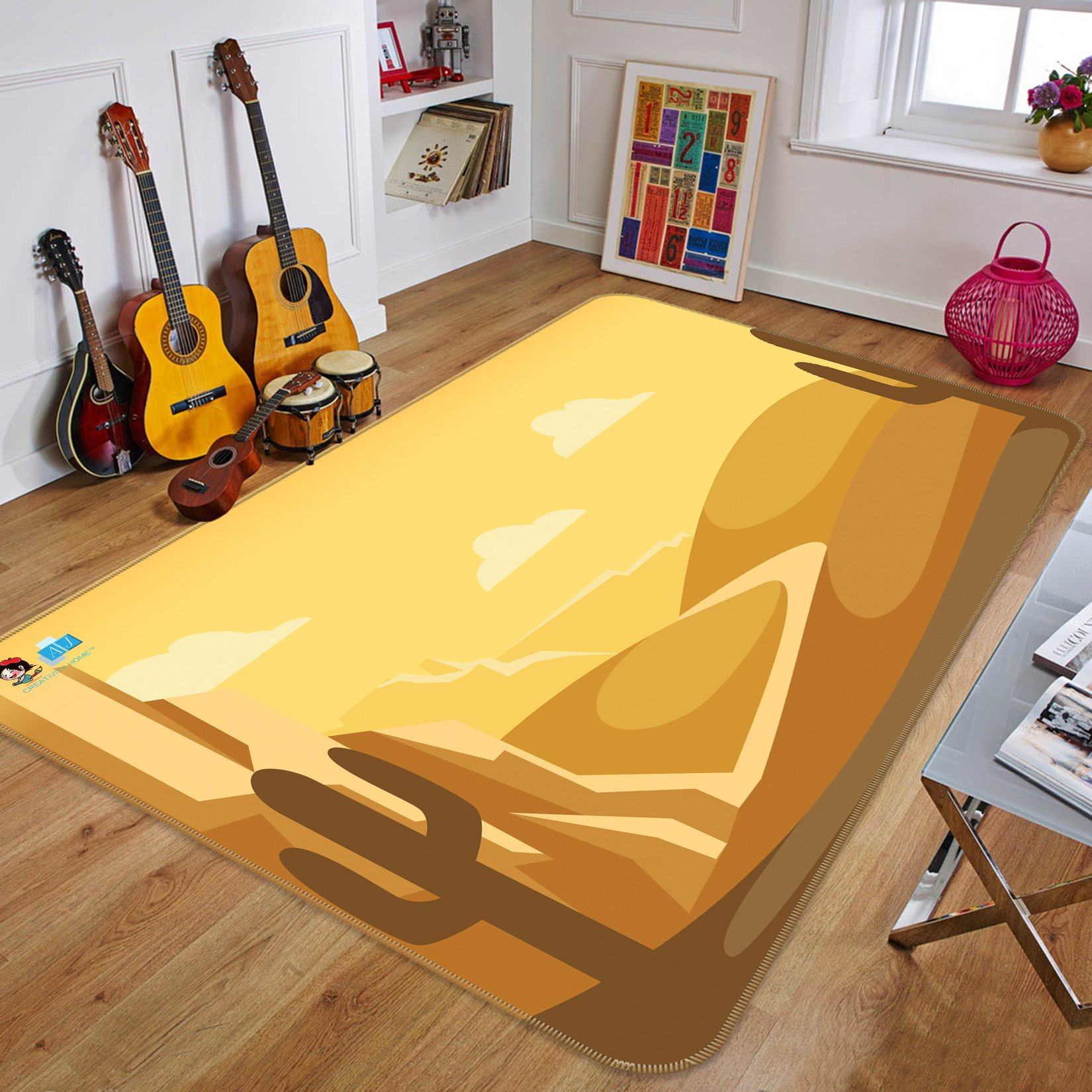 3D Graffiti Yellow 330 Non Slip Rug Mat Mat AJ Creativity Home