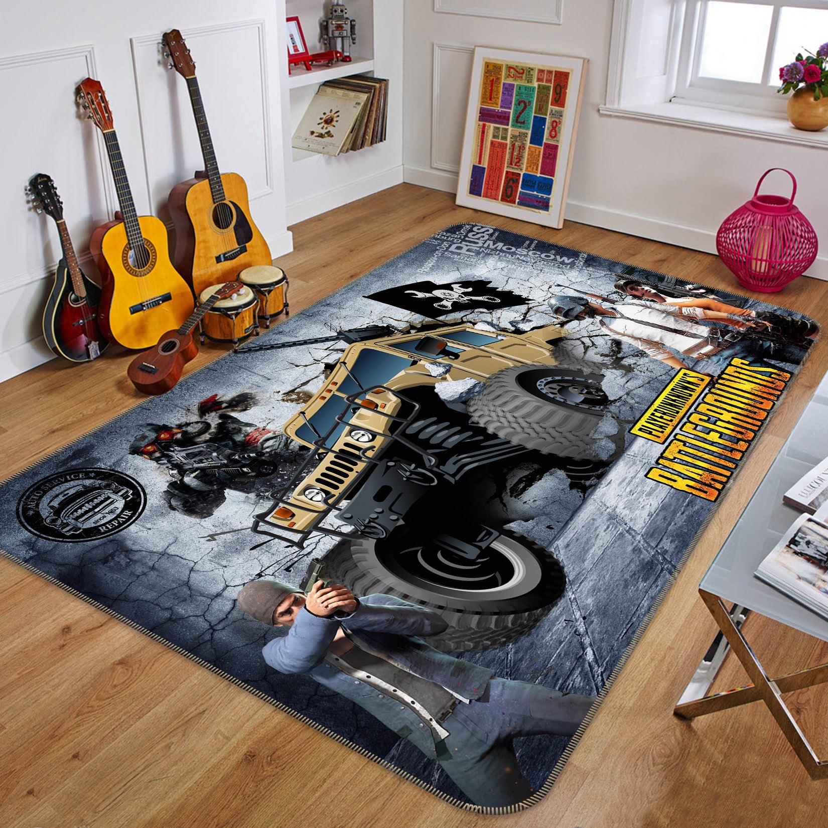 3D Off-Road Car 68065 Vehicle Non Slip Rug Mat