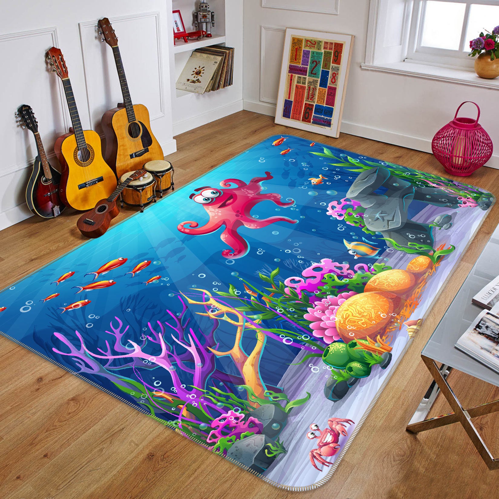 3D Octopus 77142 Non Slip Rug Mat