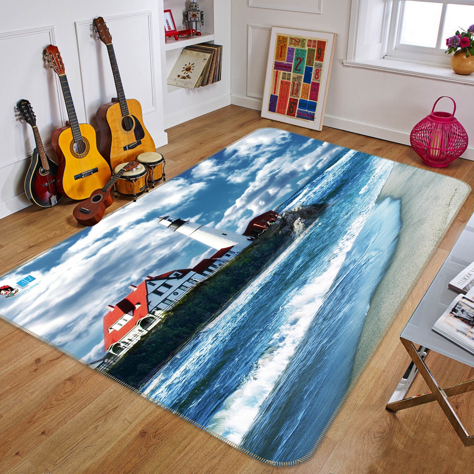 3D Seaside 66069 Non Slip Rug Mat