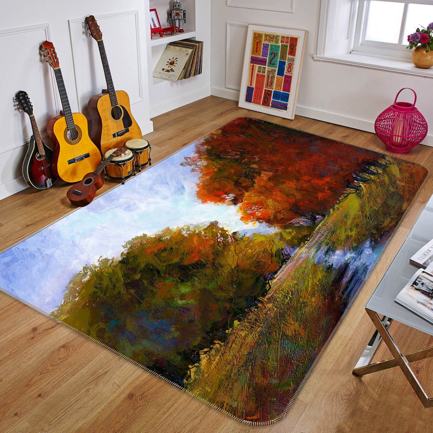 3D Forest River 101 Michael Tienhaara Rug Non Slip Rug Mat Mat AJ Creativity Home