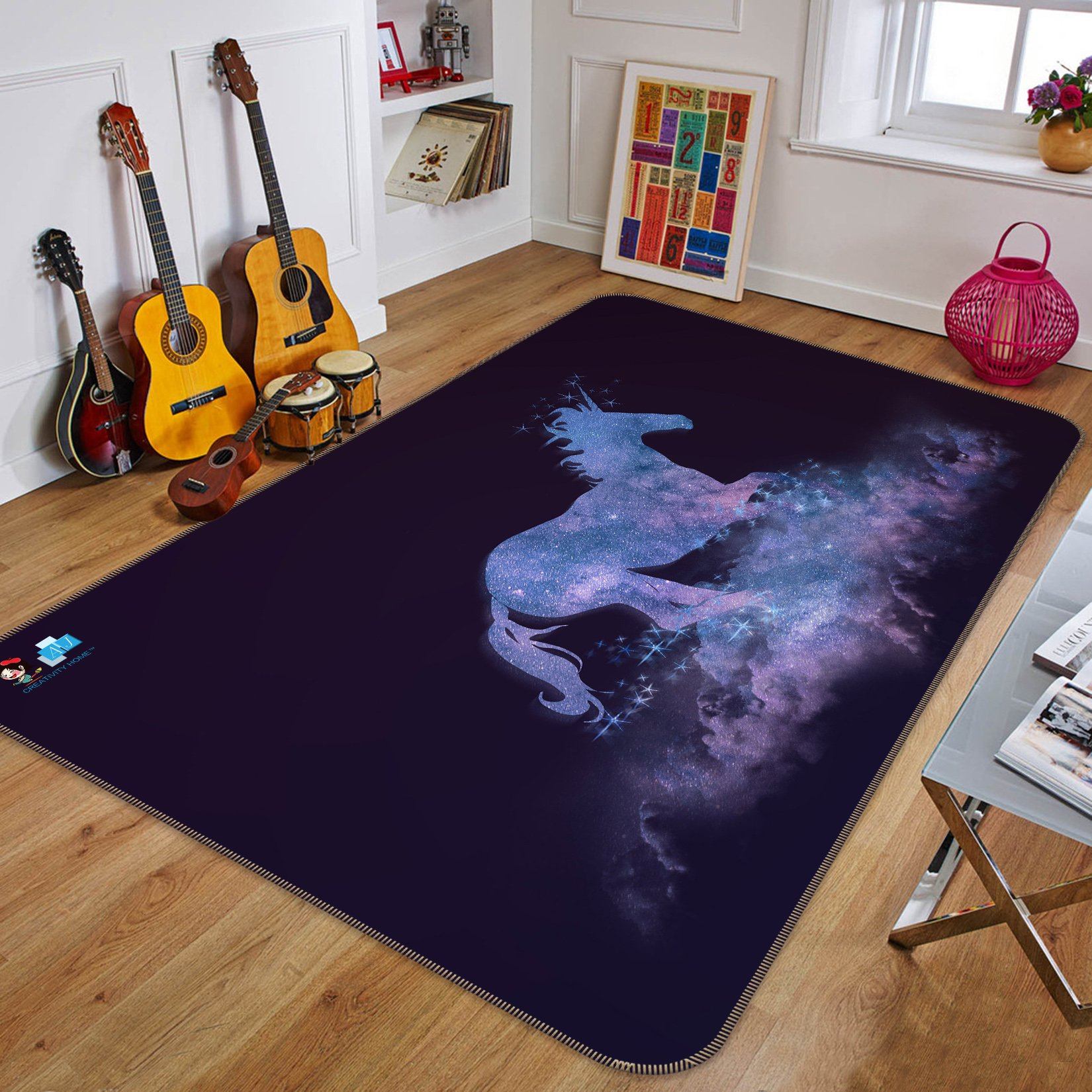 3D Shadow Unicorn 310 Non Slip Rug Mat Mat AJ Creativity Home