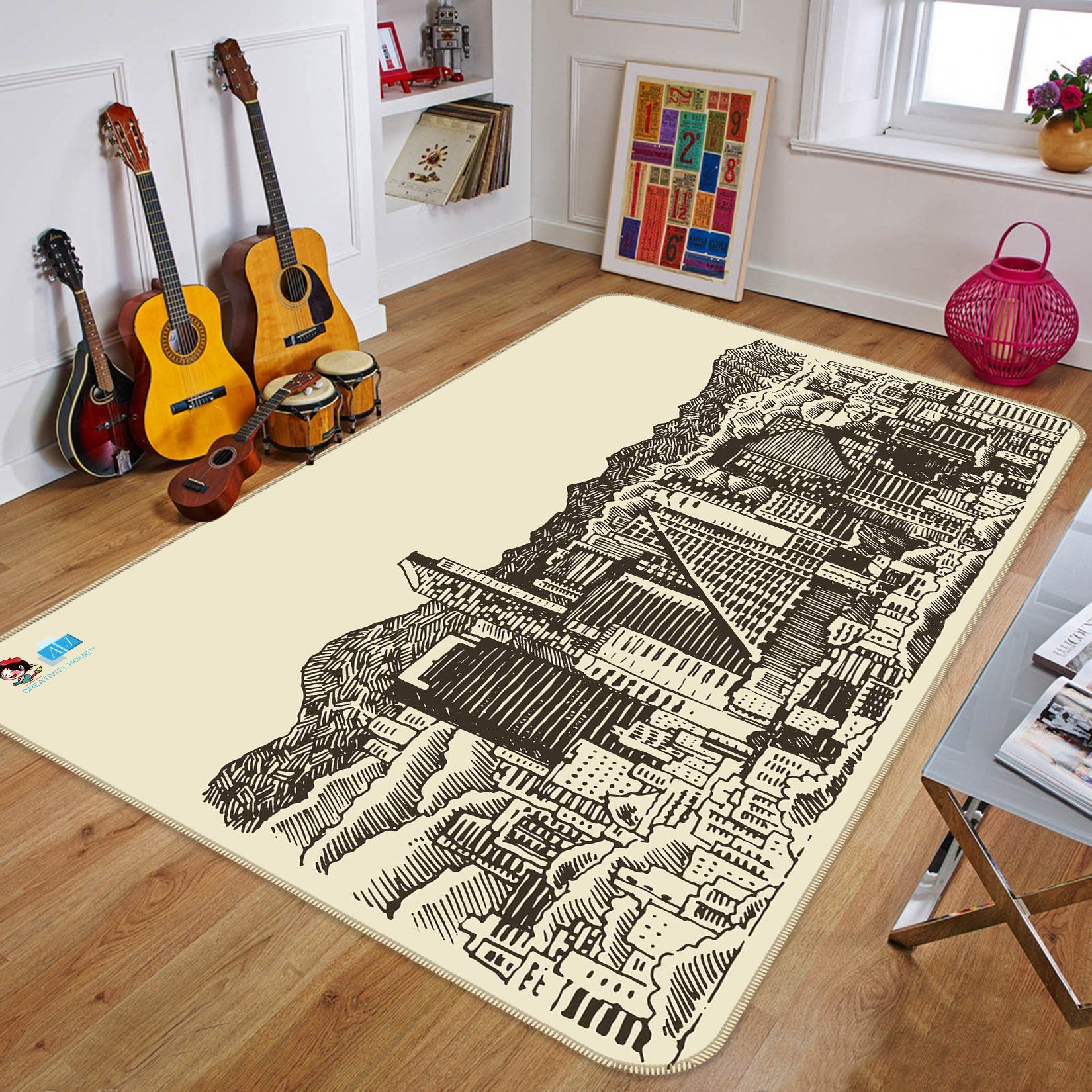 3D Graffiti City 072 Non Slip Rug Mat Mat AJ Creativity Home