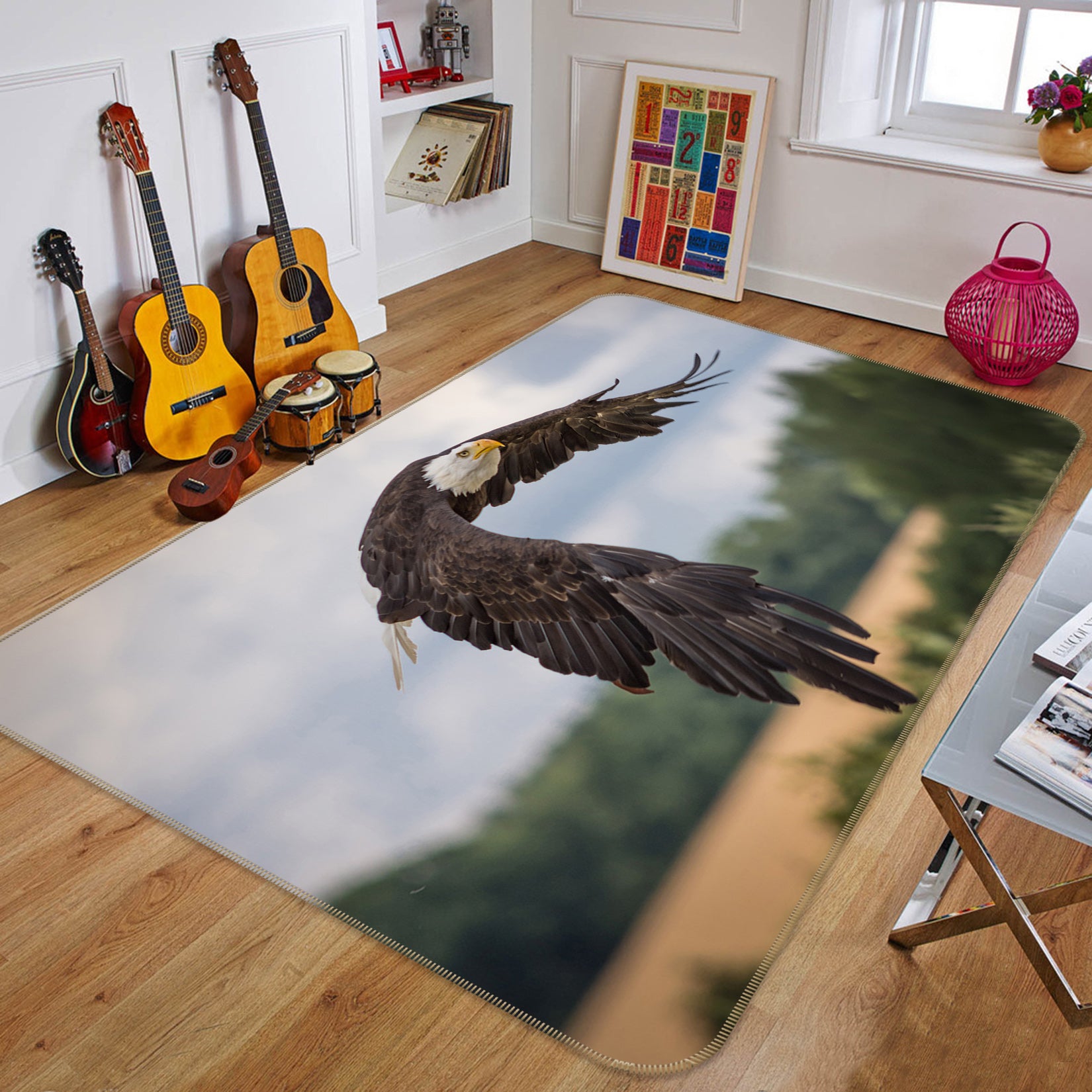 3D Flying Eagle 82070 Animal Non Slip Rug Mat